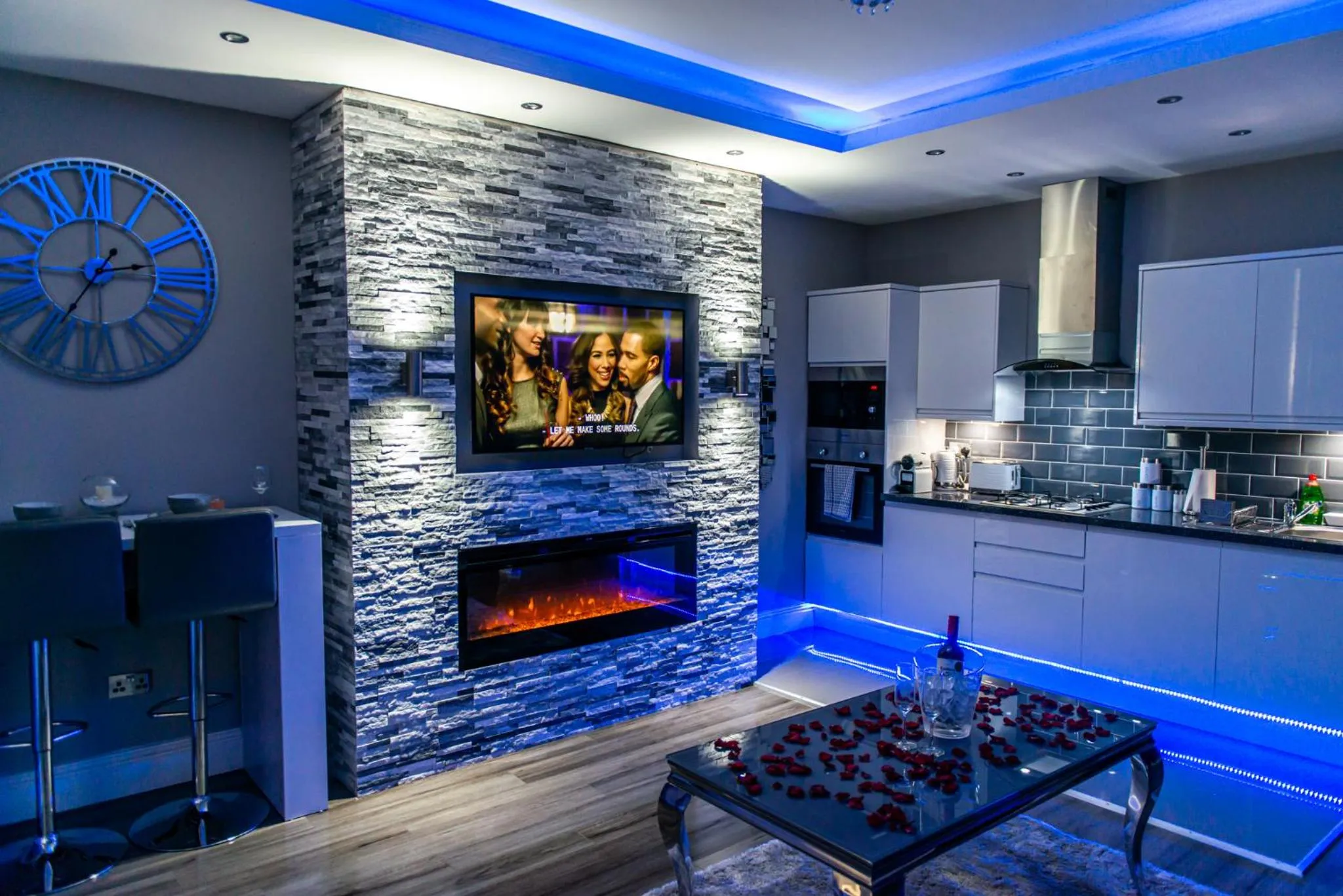 Living room in Aphrodite Suites