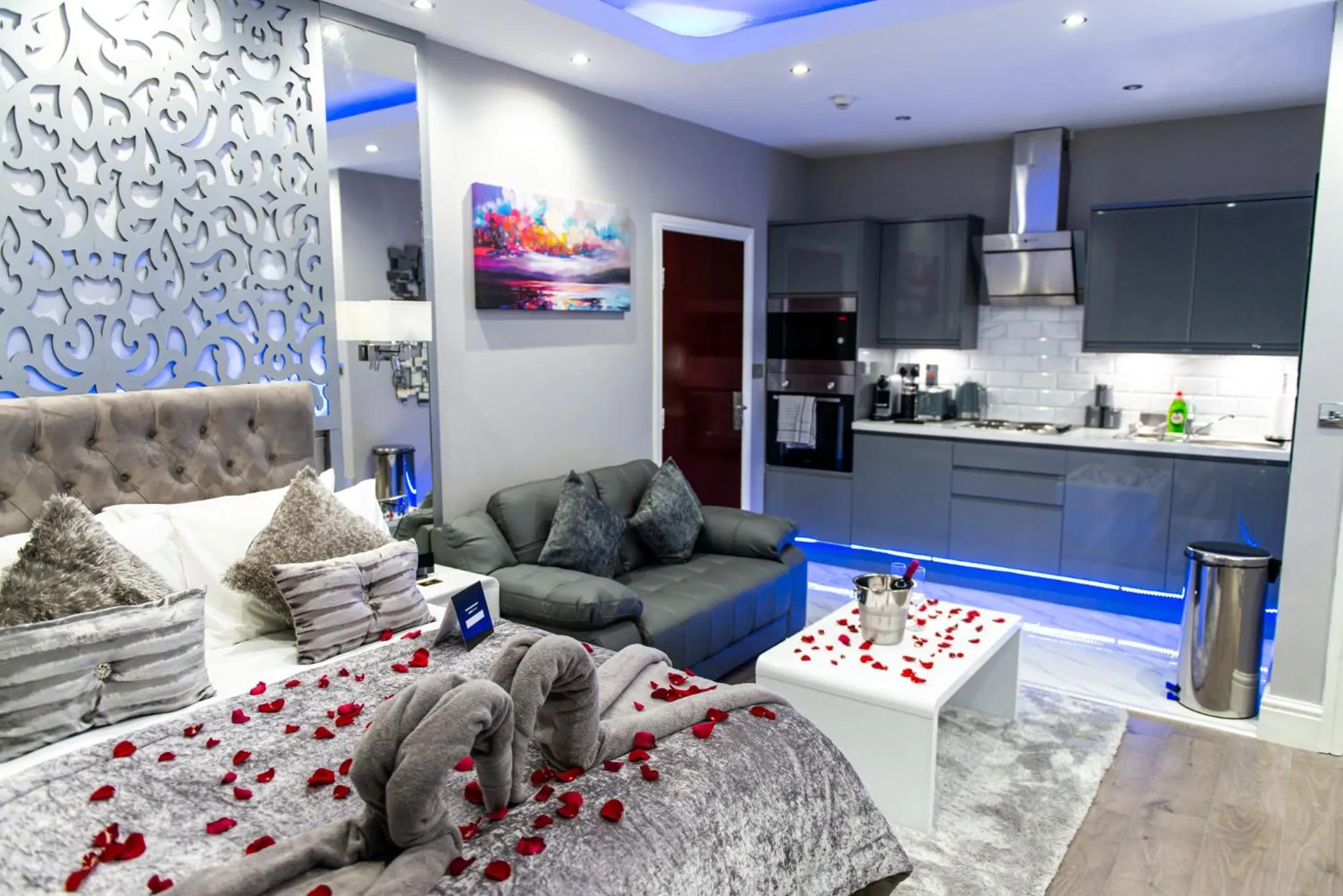 Living room in Aphrodite Suites