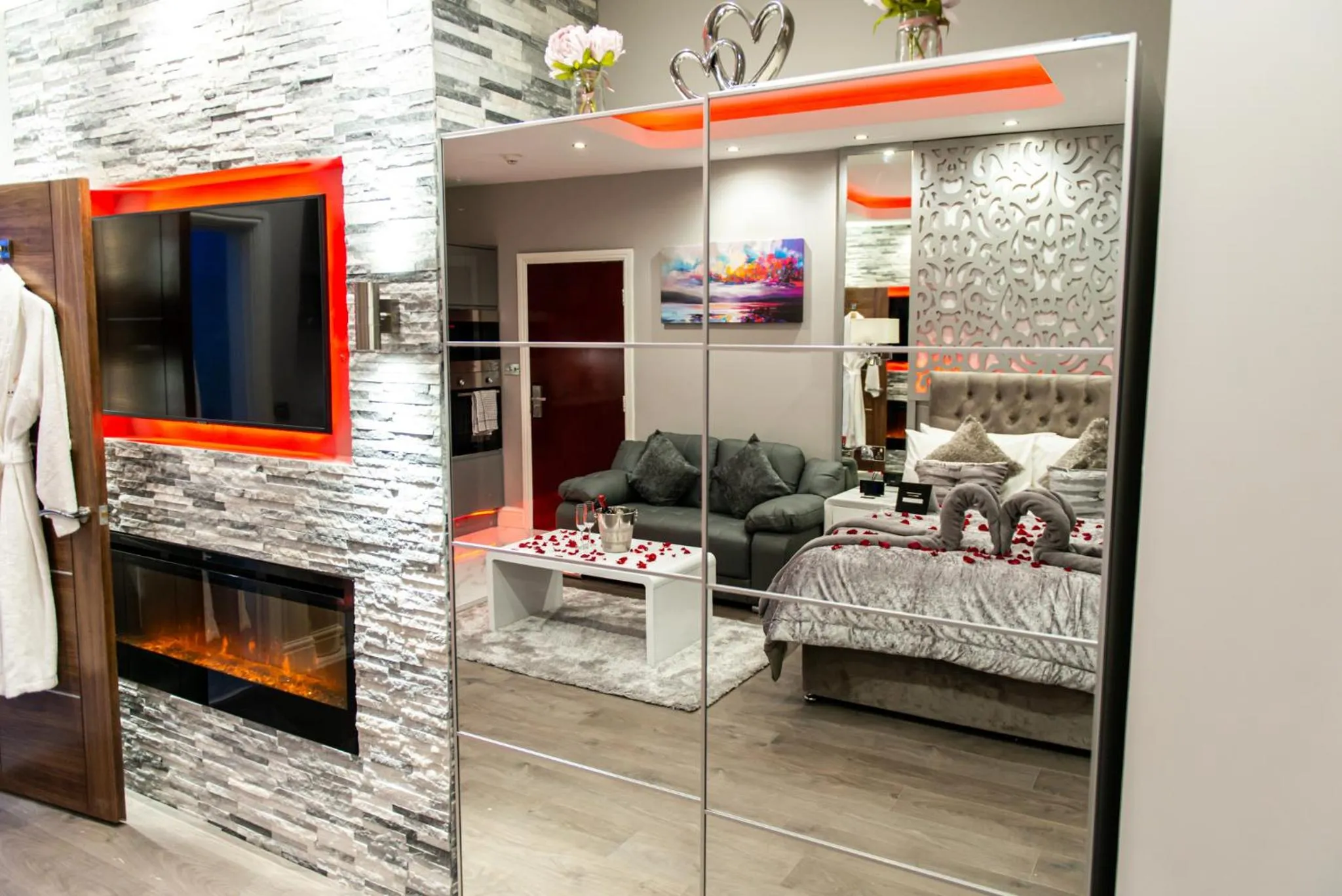 Living room in Aphrodite Suites