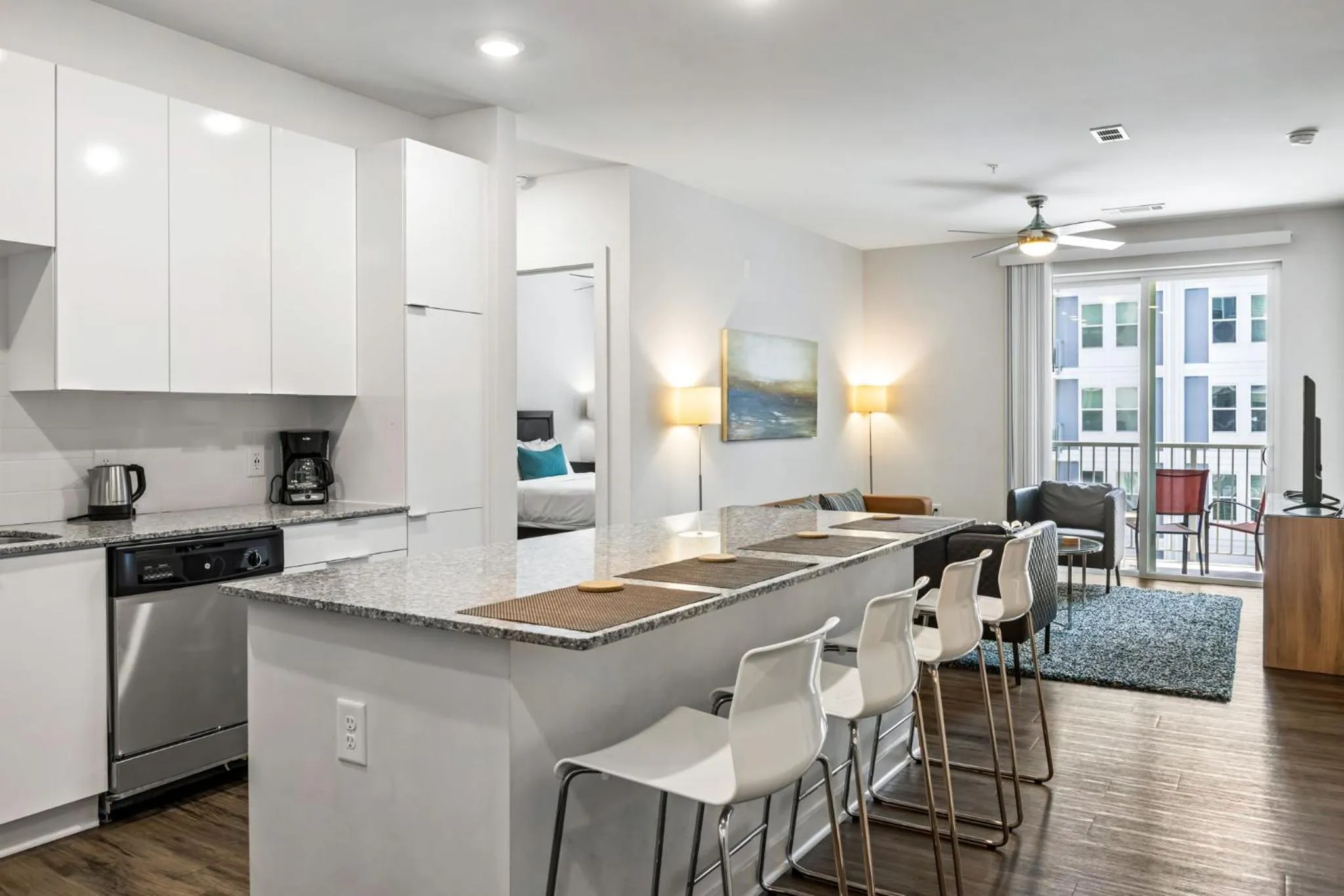 Patio in Spectacular Apartments by BCA Furnished Apartments