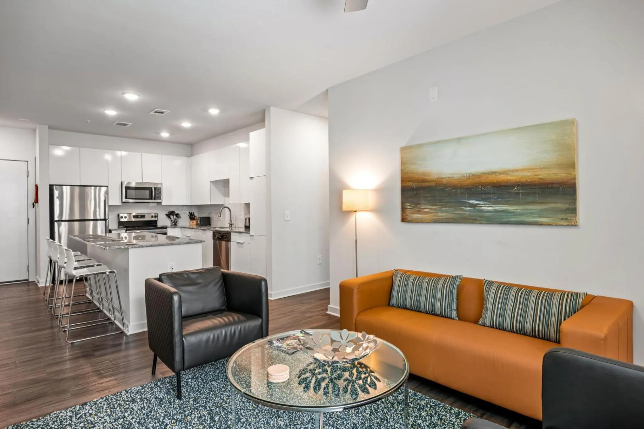 Living room in Spectacular Apartments by BCA Furnished Apartments