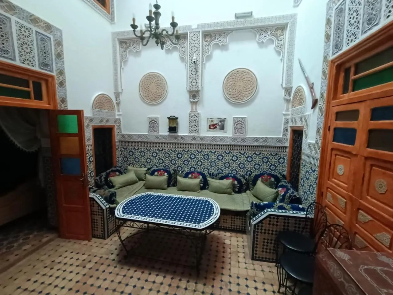 Seating area in Riad lala Drissia