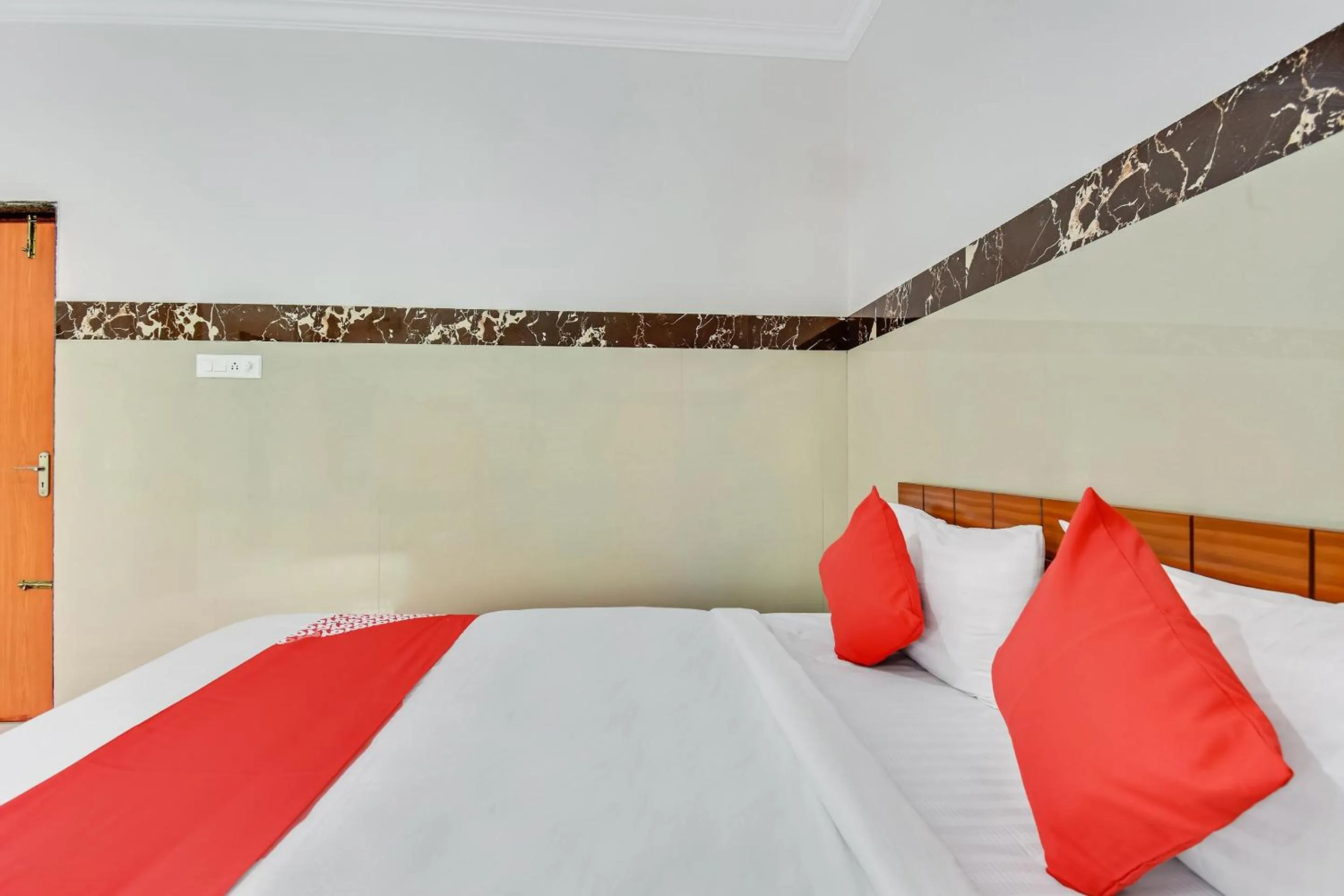 Bedroom, Bed in Hotel O Sri Sai Guru Comforts