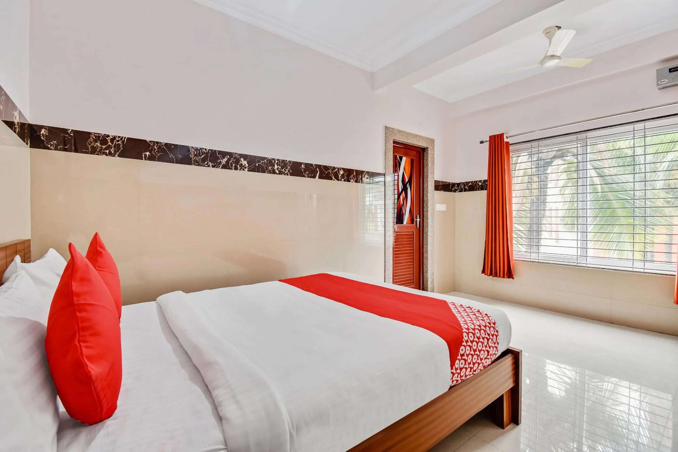 Bedroom, Bed in Hotel O Sri Sai Guru Comforts
