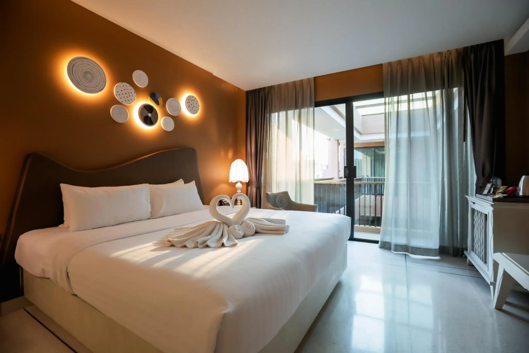 Bed in Rachabhura Hotel