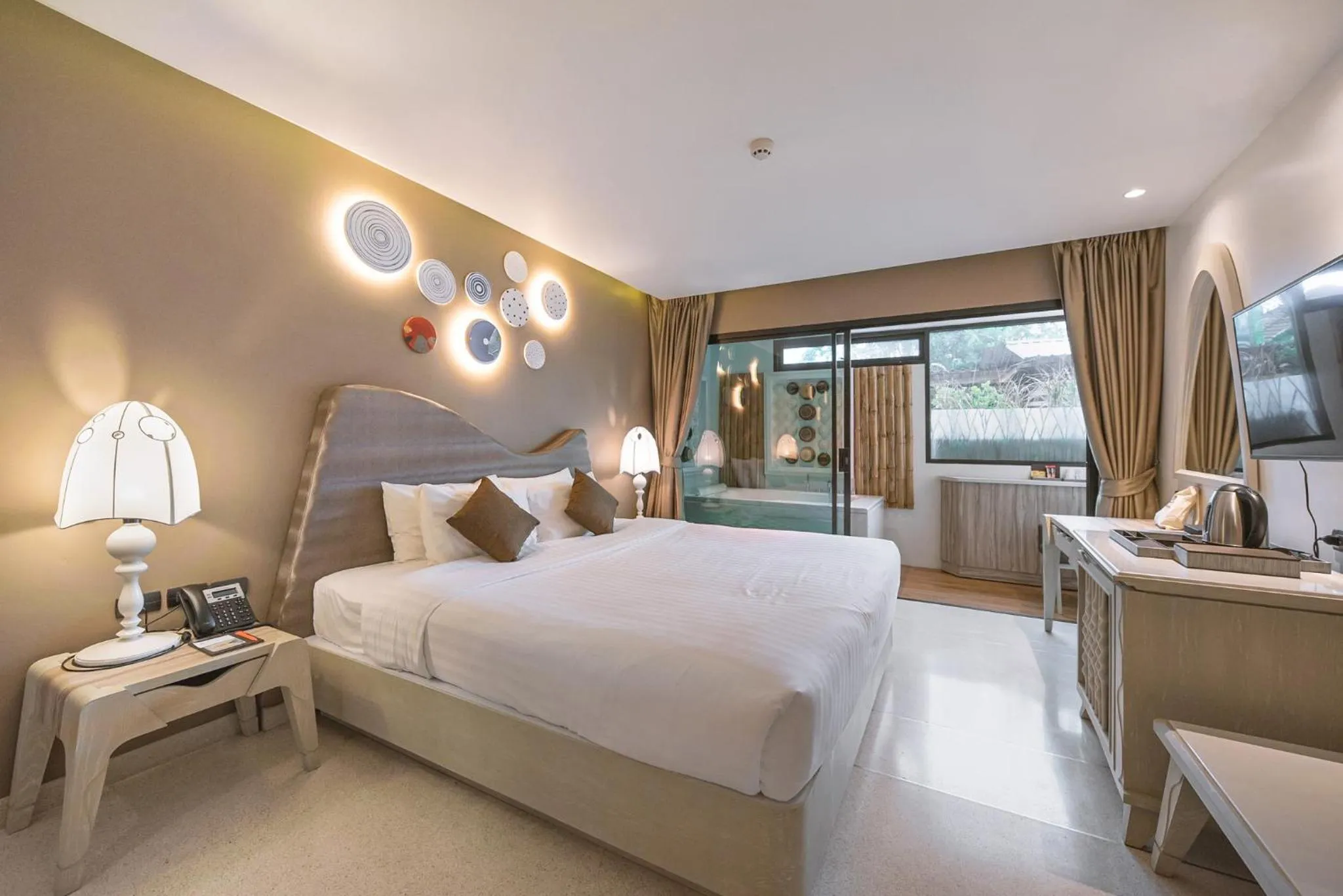 Bed in Rachabhura Hotel