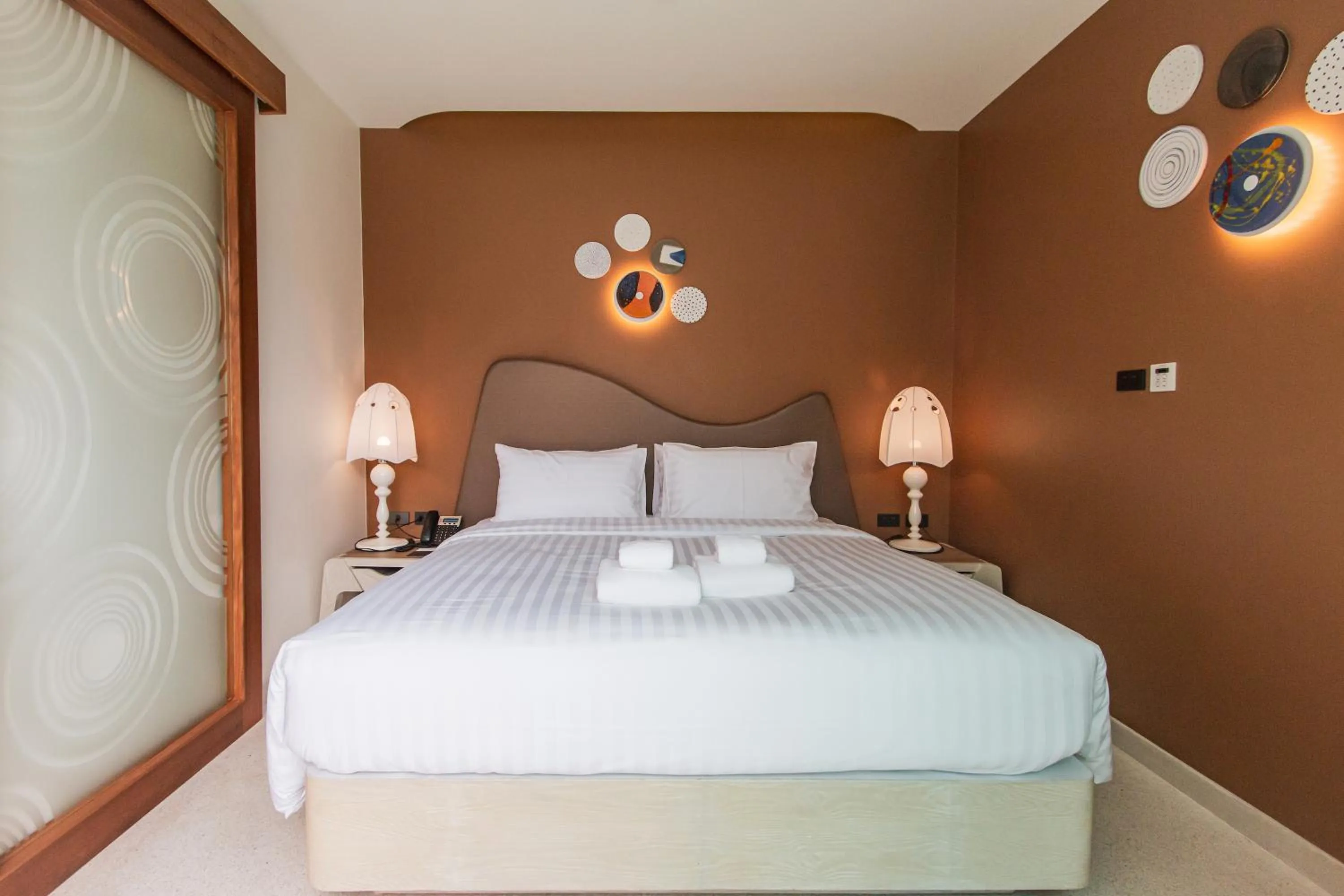 Bed in Rachabhura Hotel