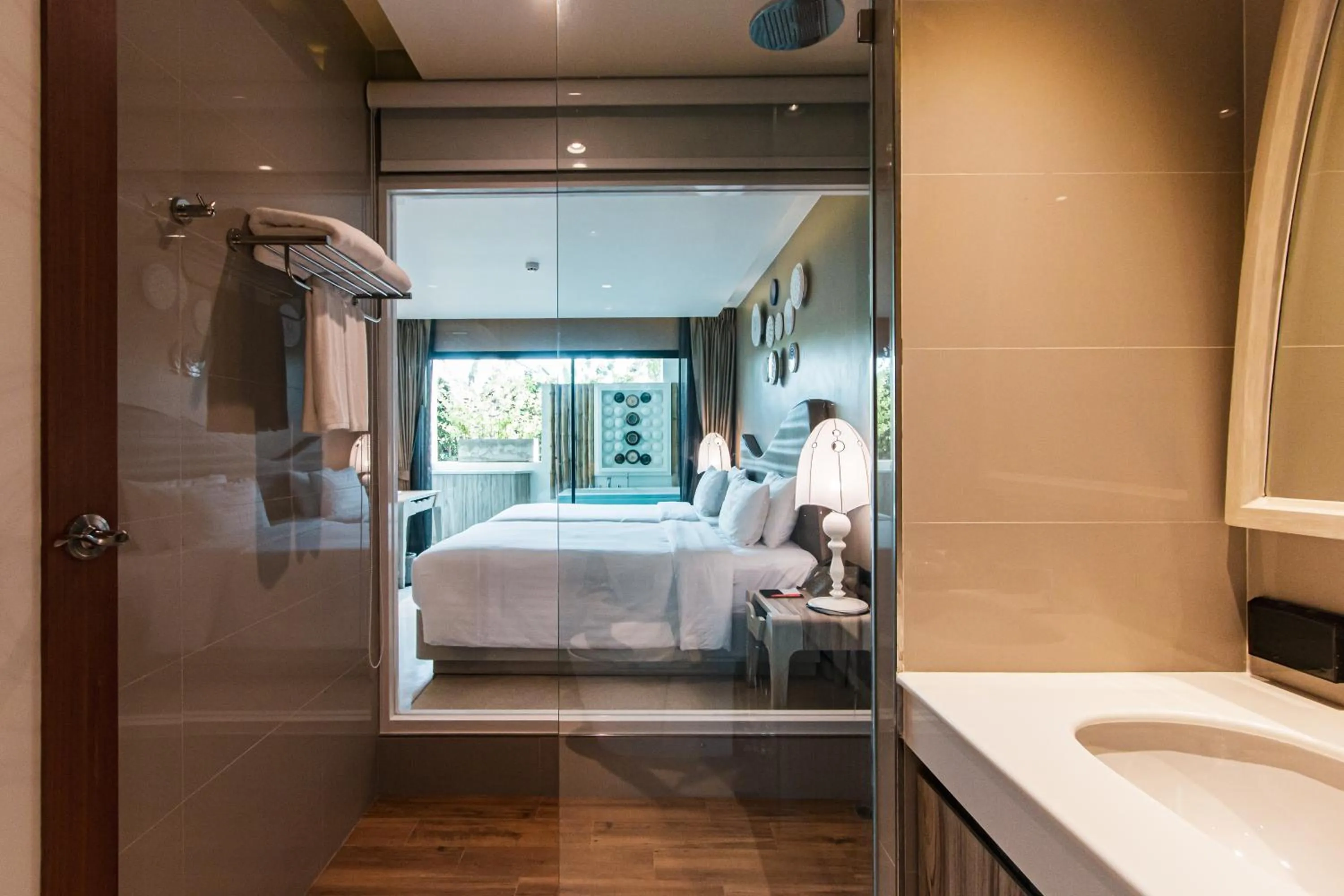 Property building, Bed in Rachabhura Hotel