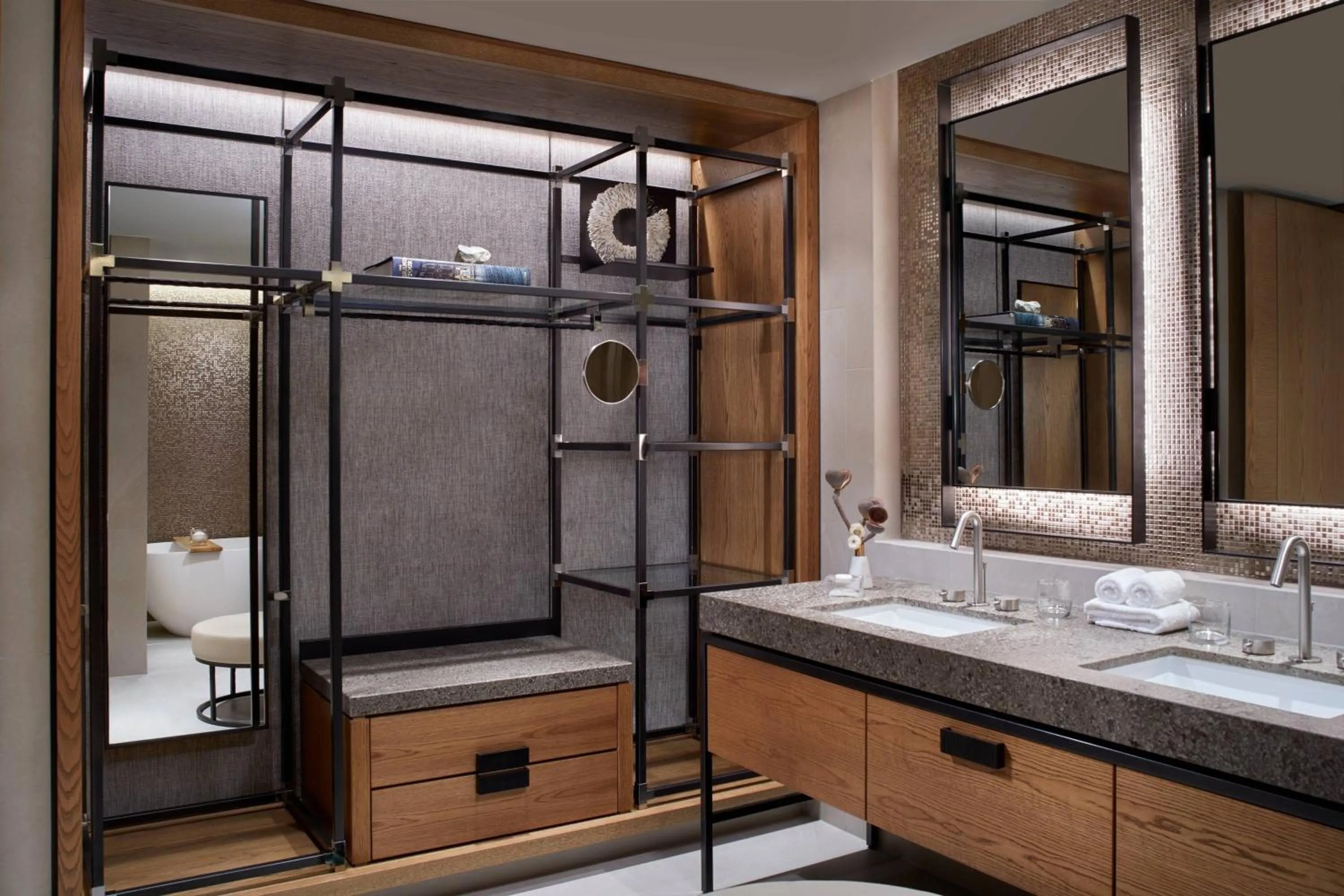 Bathroom, Bed in The Ritz-Carlton, Perth