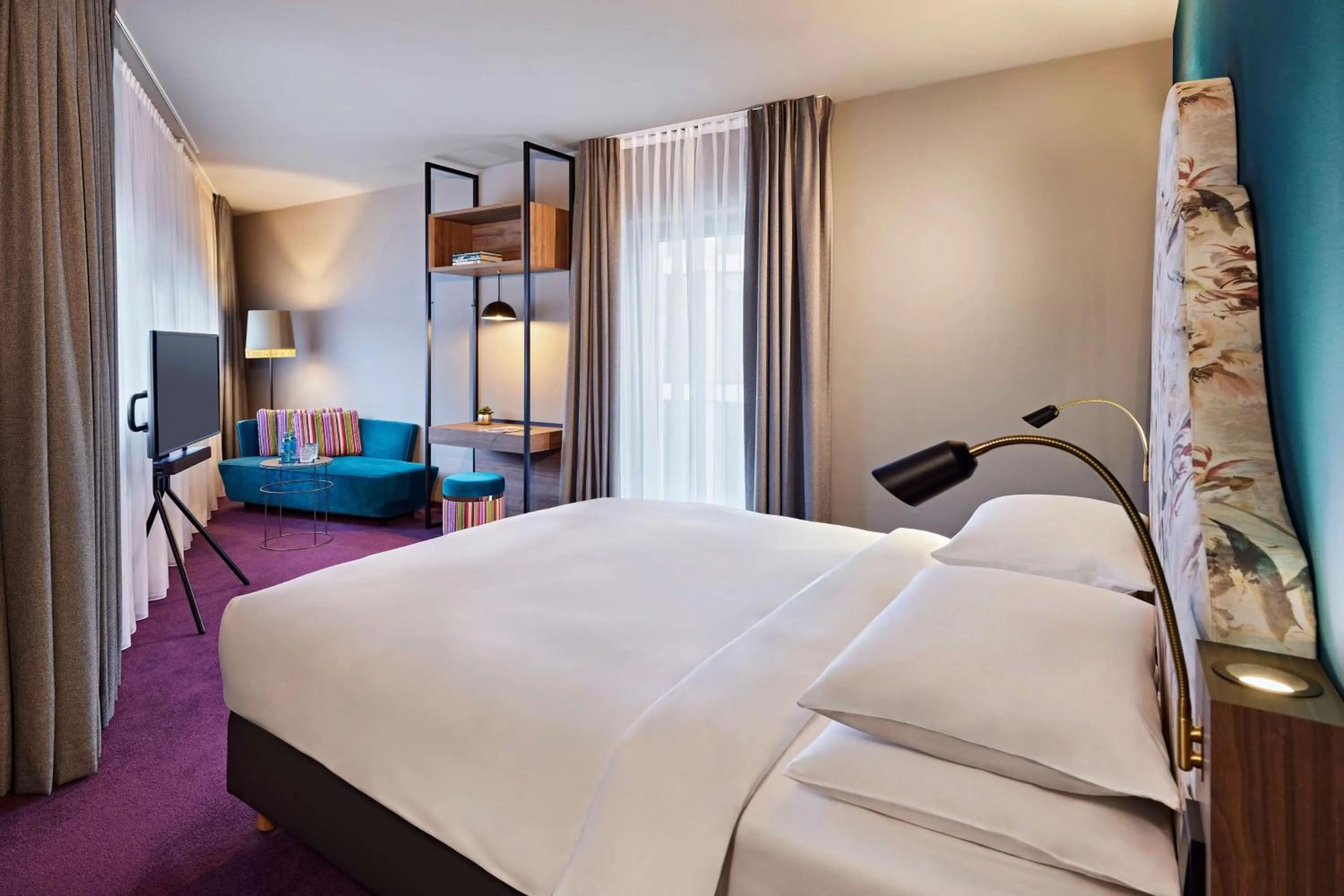 Bedroom, Bed in Me and All Hotel Dusseldorf Oberkassel, by Hyatt