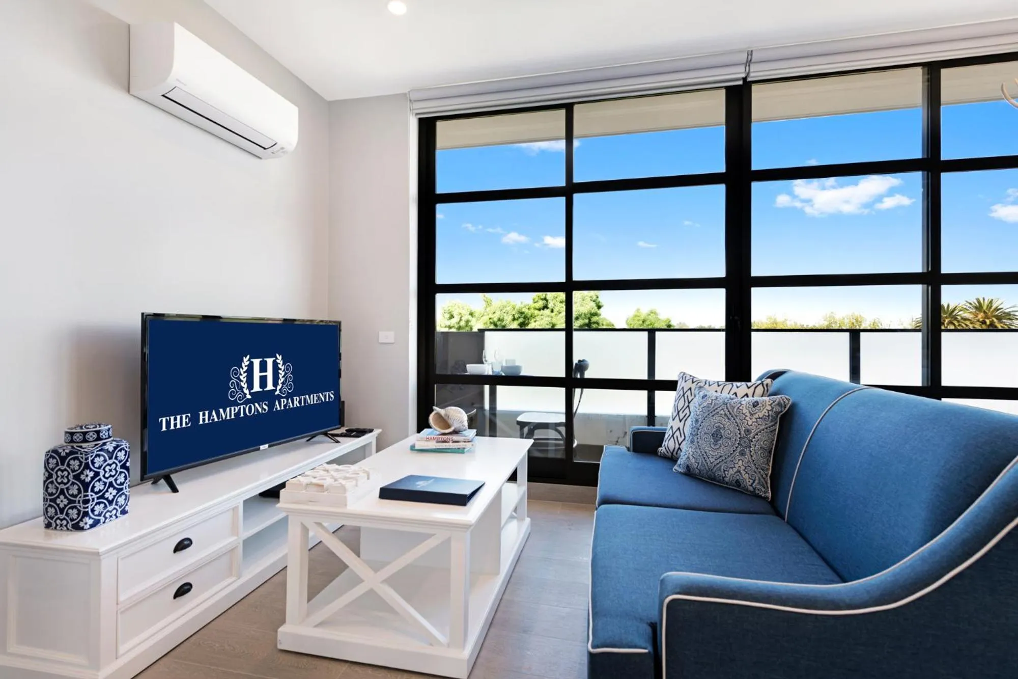 Living room in The Hamptons Apartments - St Kilda