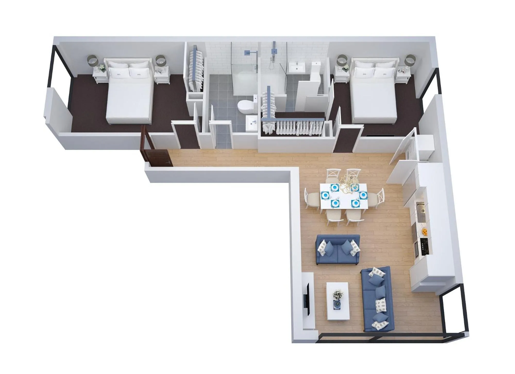 Floor plan in The Hamptons Apartments - St Kilda