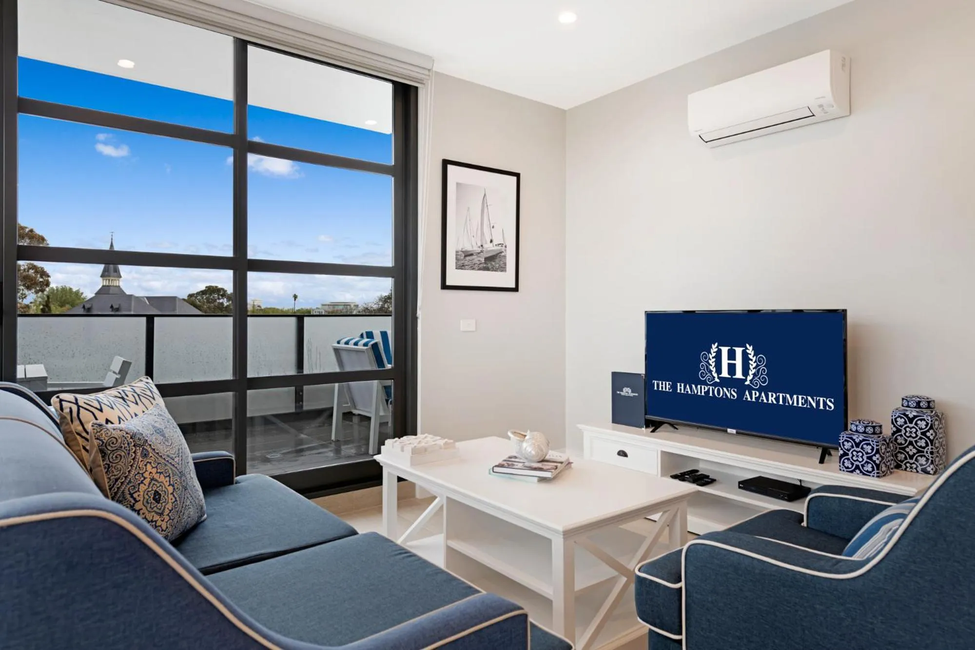 Living room in The Hamptons Apartments - St Kilda
