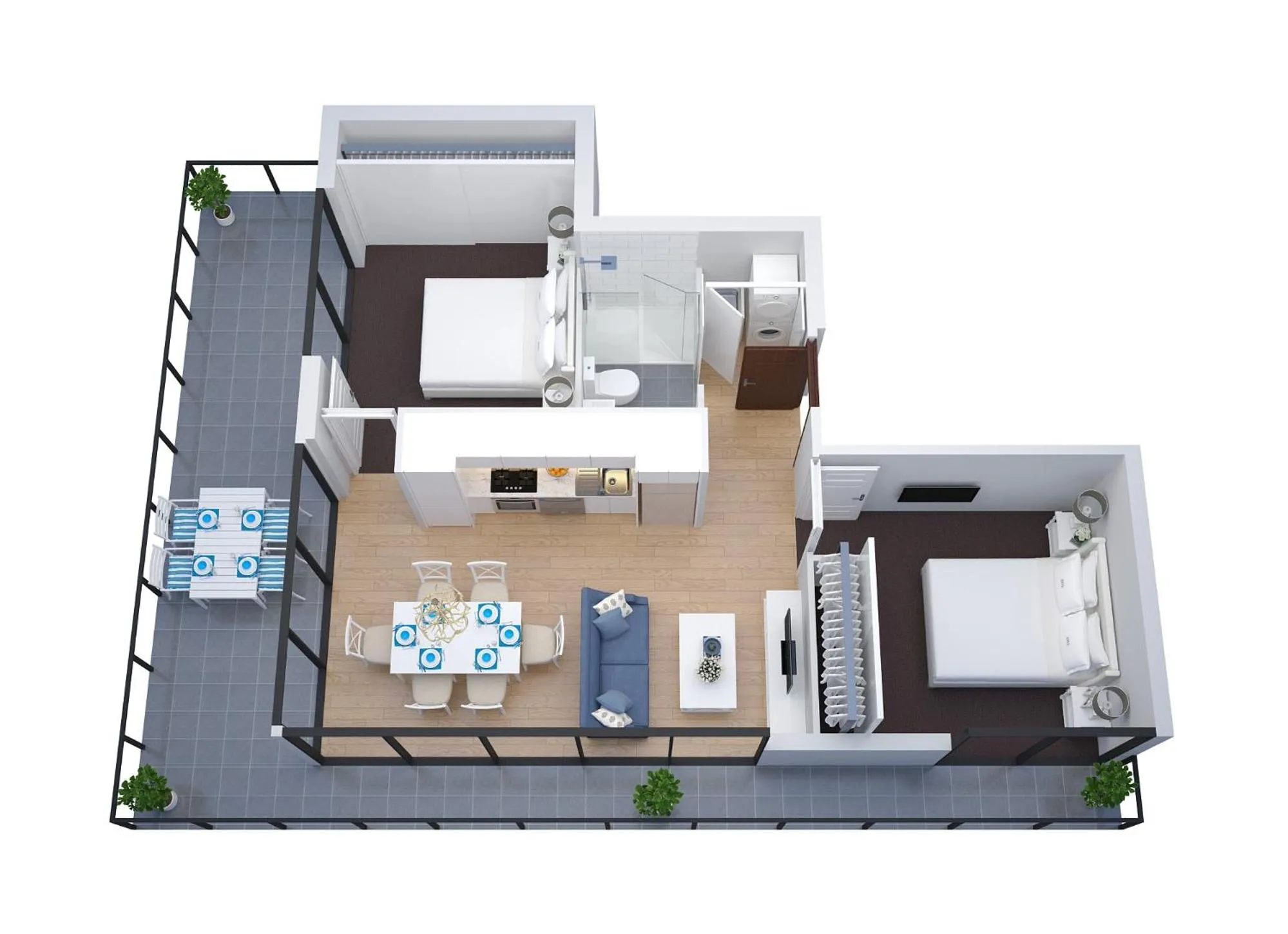 Floor plan in The Hamptons Apartments - St Kilda