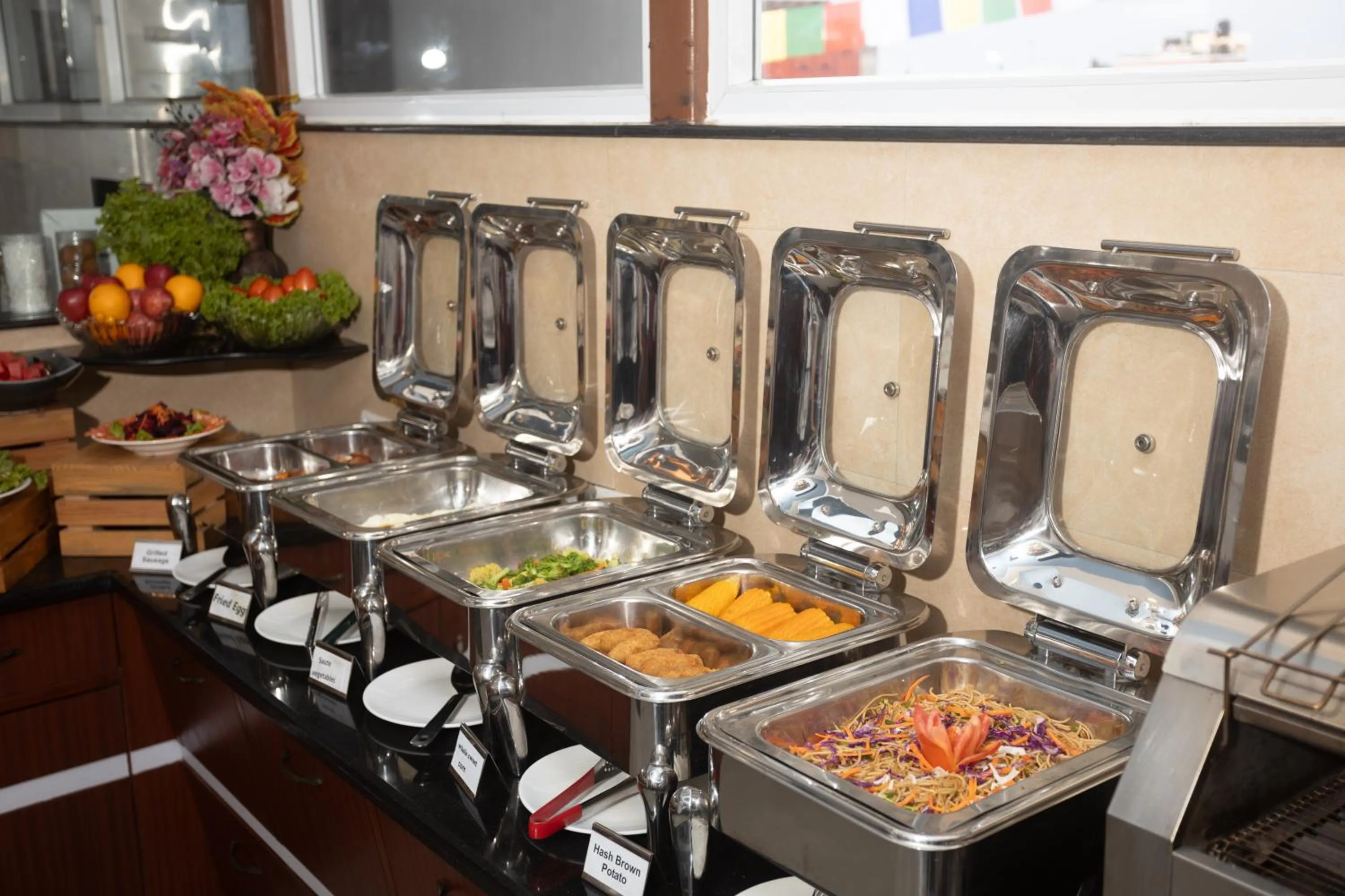 Buffet breakfast in Thamel Boutique Hotel