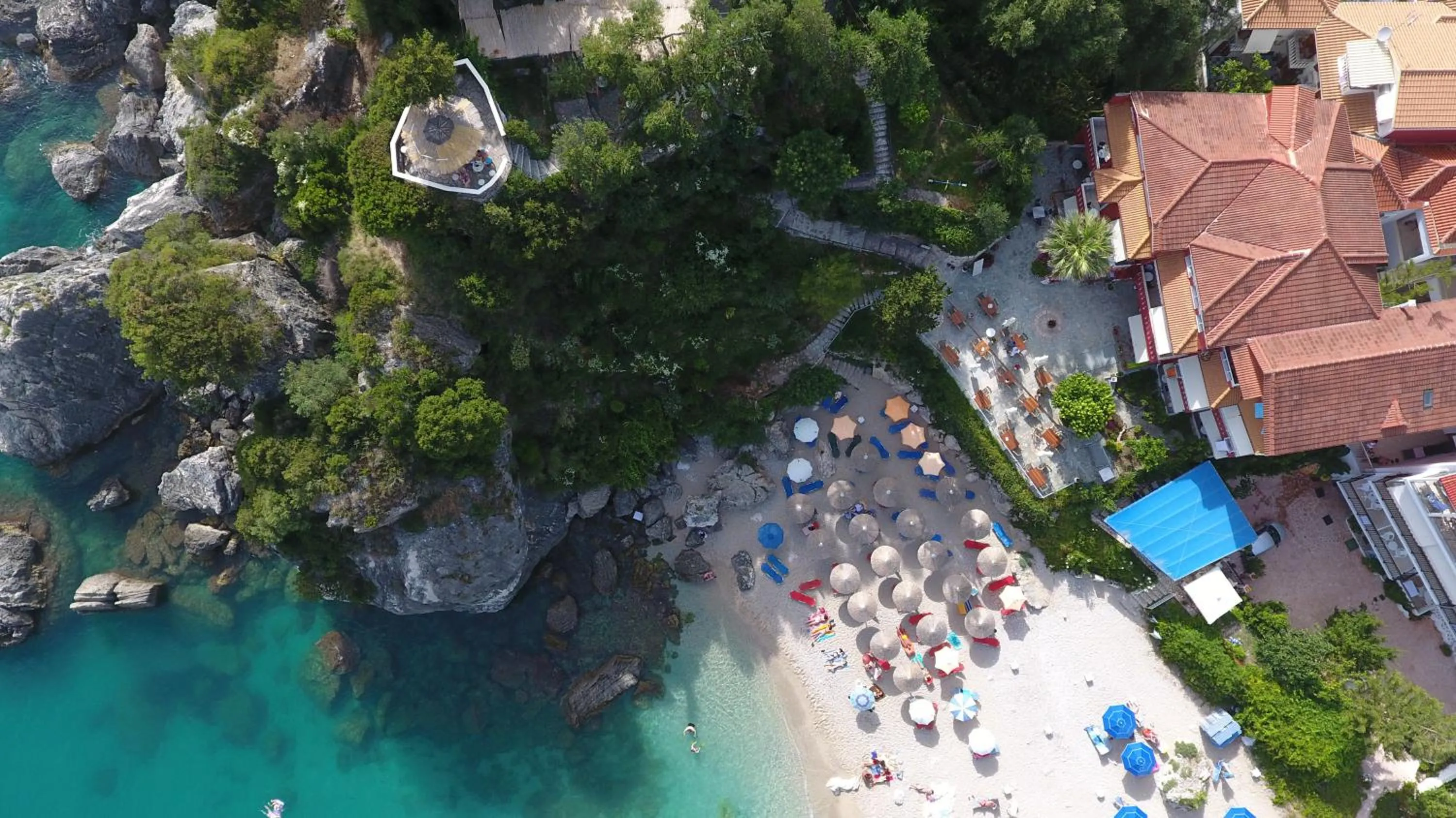 Bird's eye view in Achilleas Hotel