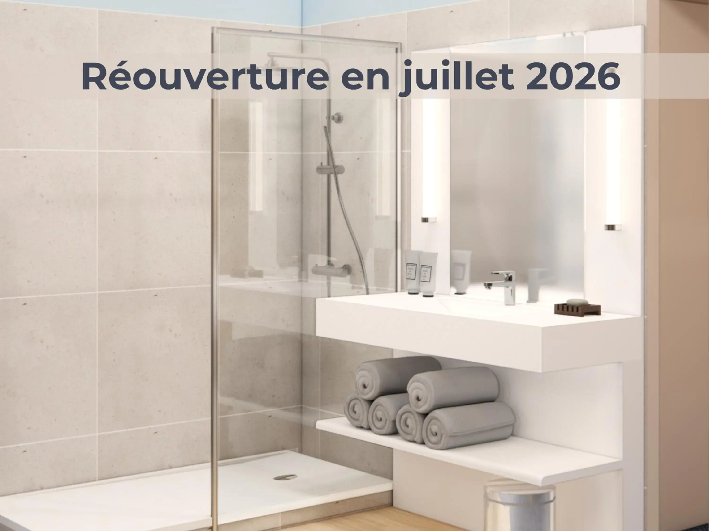 Bathroom in Kyriad Lannion-Perros-Guirec Bathroom in Kyriad Lannion-Perros-Guirec