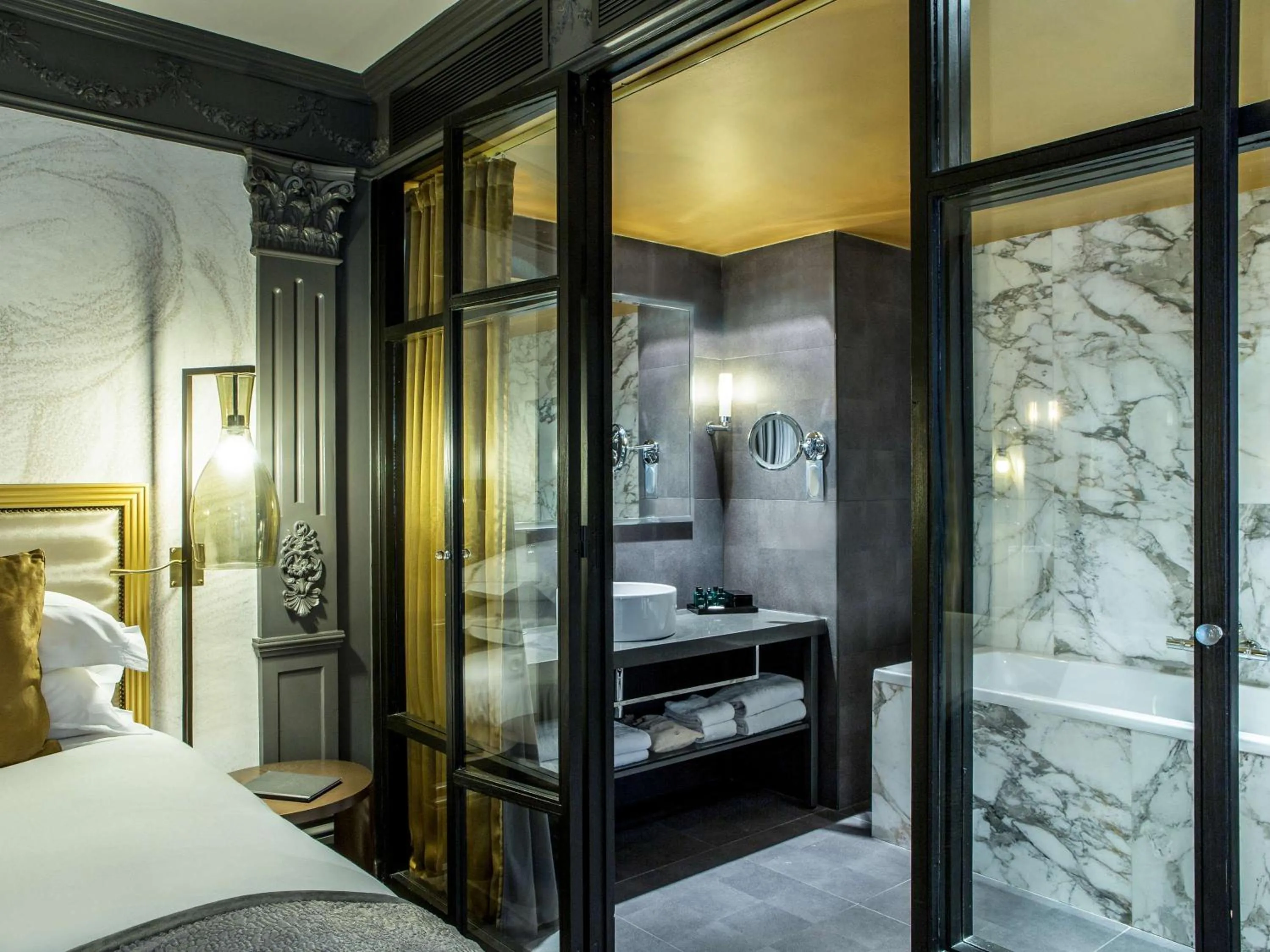 Bathroom, Bed in Sofitel Paris Le Faubourg