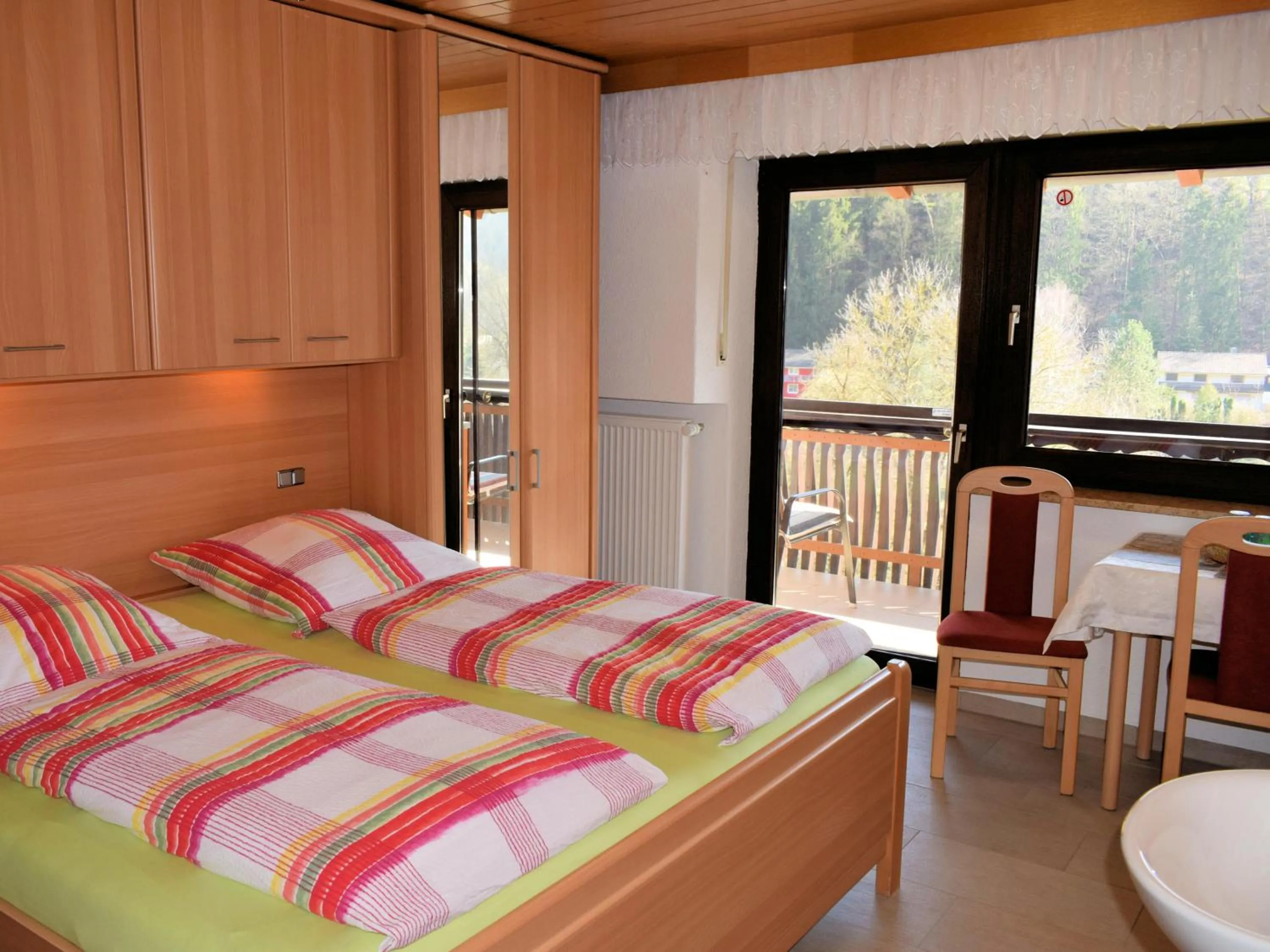 Bedroom, Bed in Gaestehaus Grau