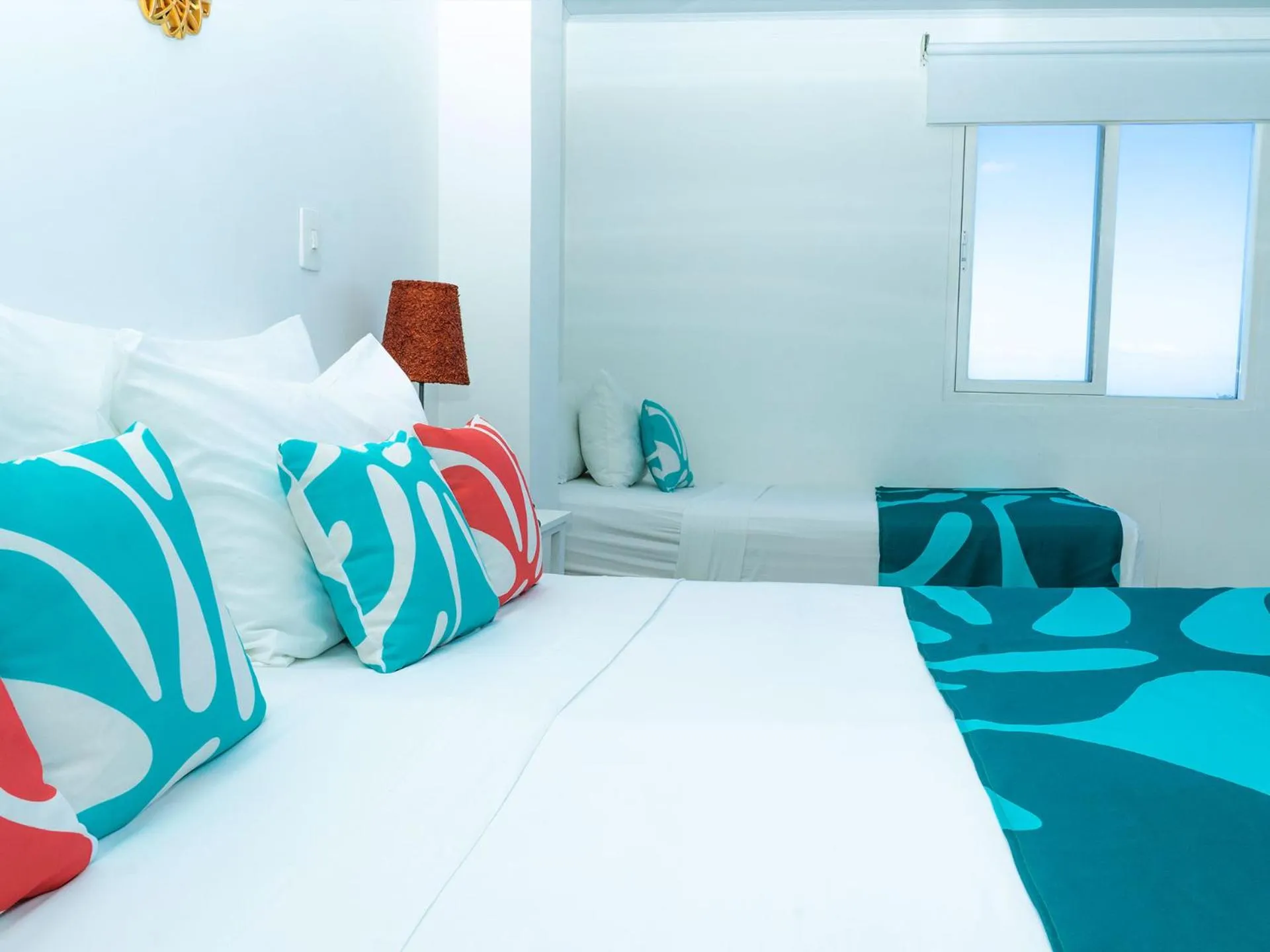 Bed in Hotel Caribbean Coral