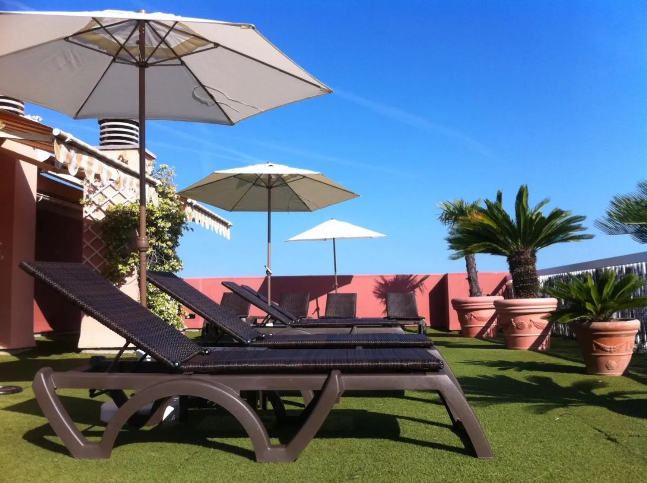 Patio in Logis Hotel Diana