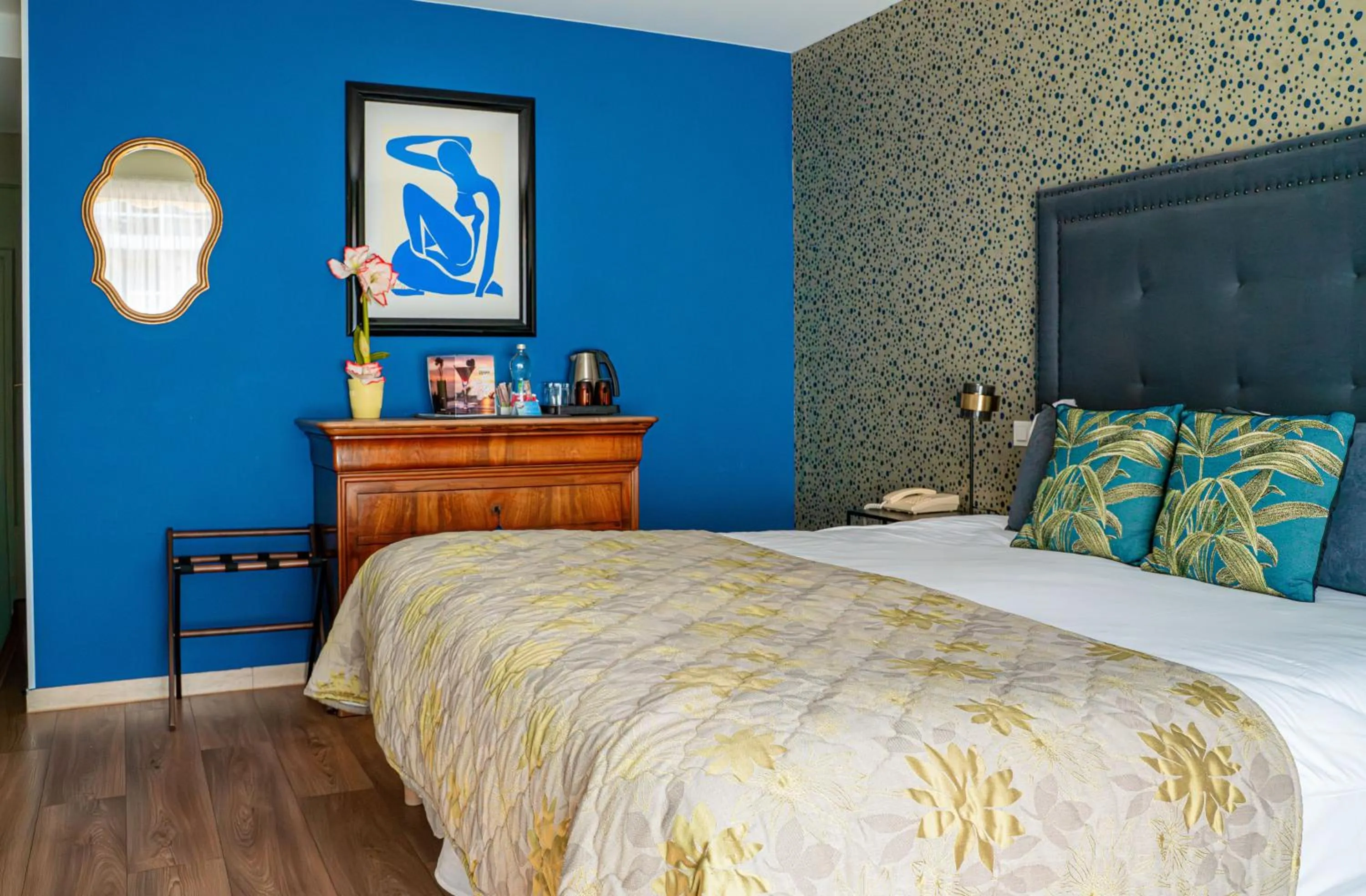 Bed in Logis Hotel Diana