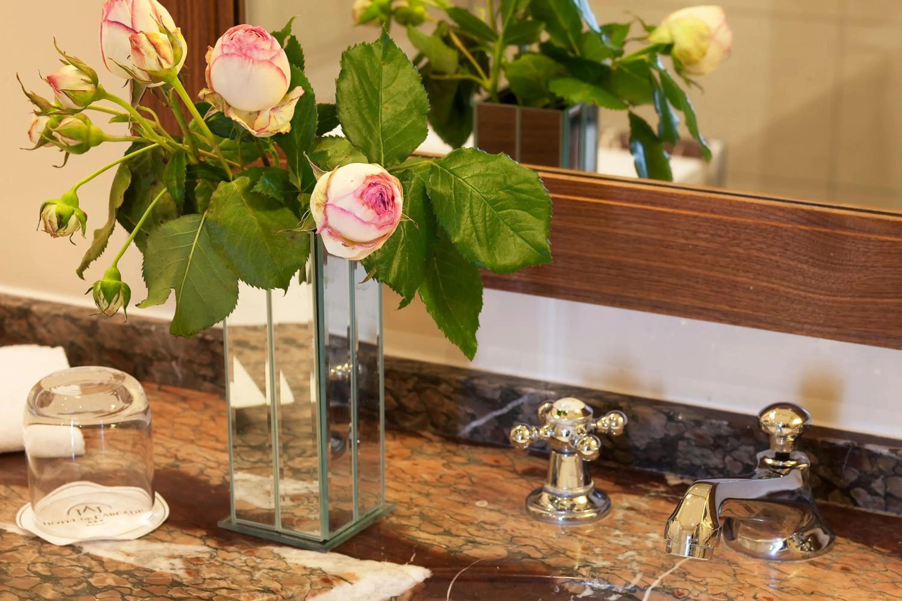 Double room with twin beds and additional bed.  in Hôtel De l'Arcade