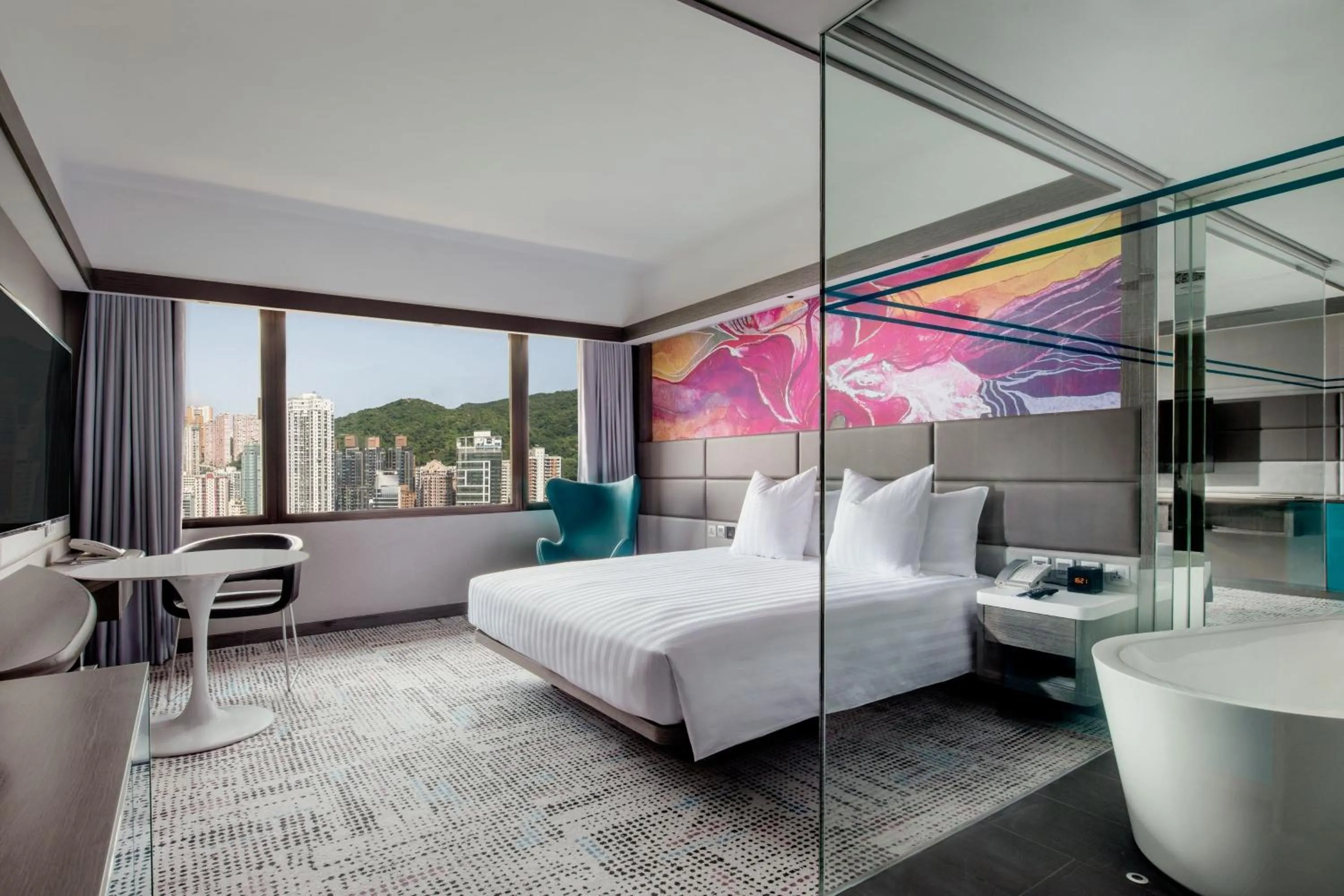 Photo of the whole room, Bed in The Park Lane Hong Kong, Autograph Collection