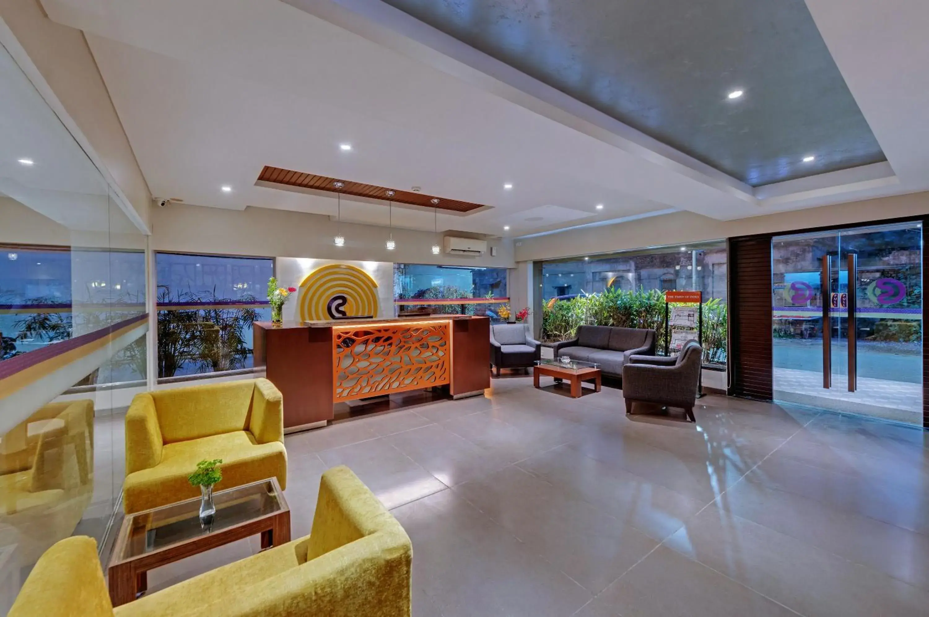 Lobby or reception in Click Hotel Vadodara 4 mins walk for the Railway Station Lobby or reception in Click Hotel Vadodara 4 mins walk for the Railway Station