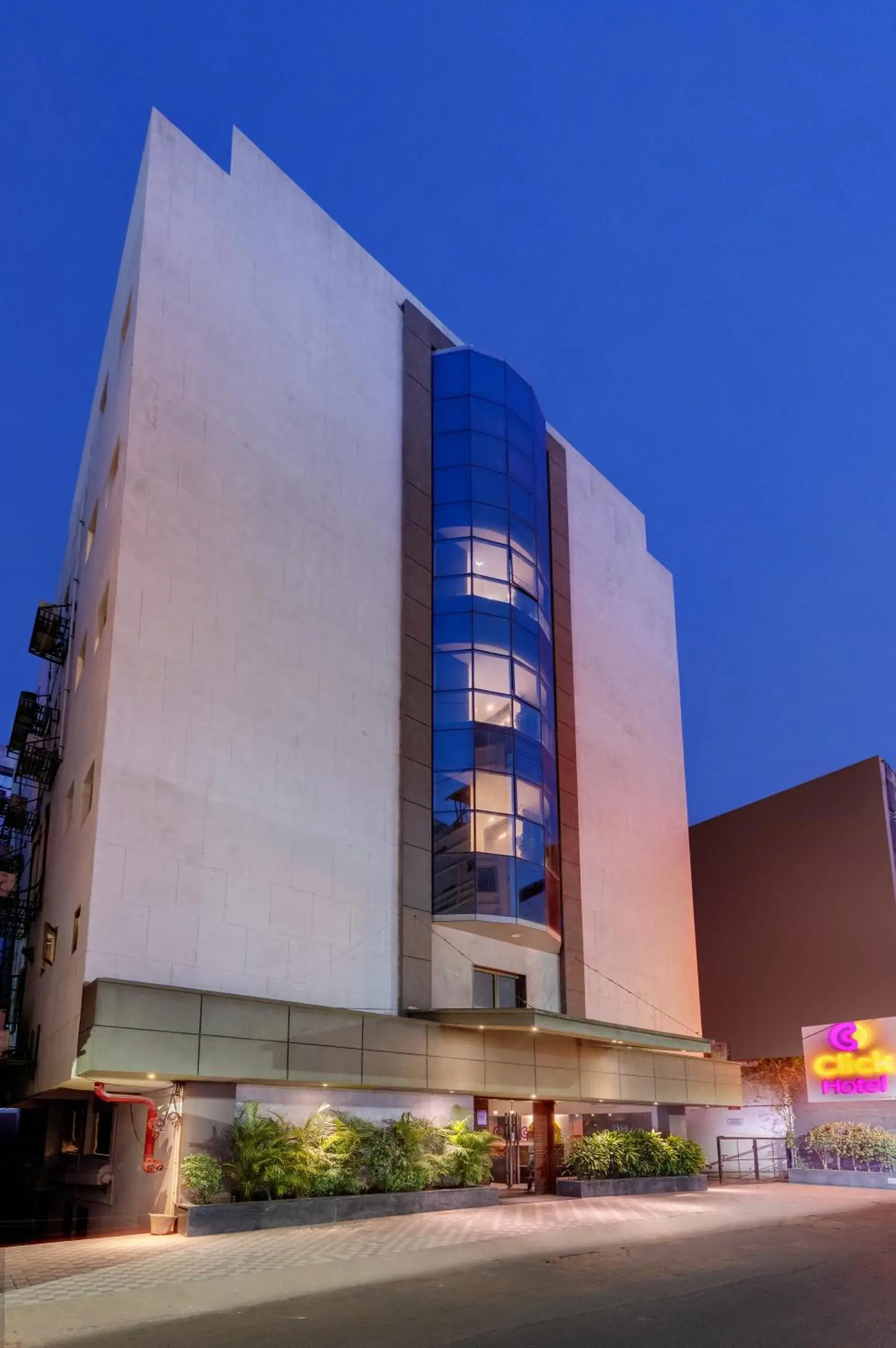 Facade/entrance in Click Hotel Vadodara 4 mins walk for the Railway Station Facade/entrance in Click Hotel Vadodara 4 mins walk for the Railway Station