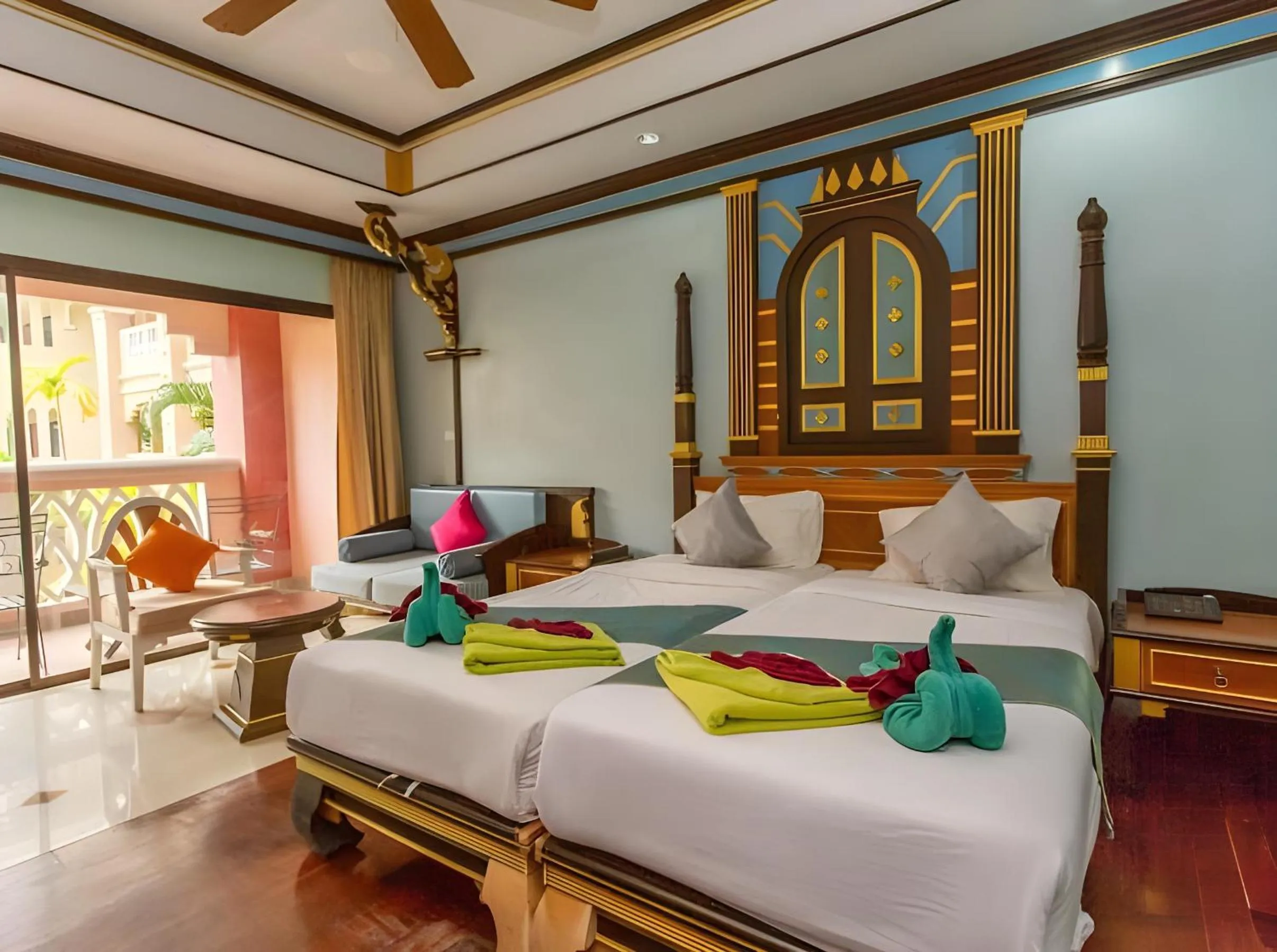 Bed in Ayodhaya Palace Beach Resort - SHA Plus certified