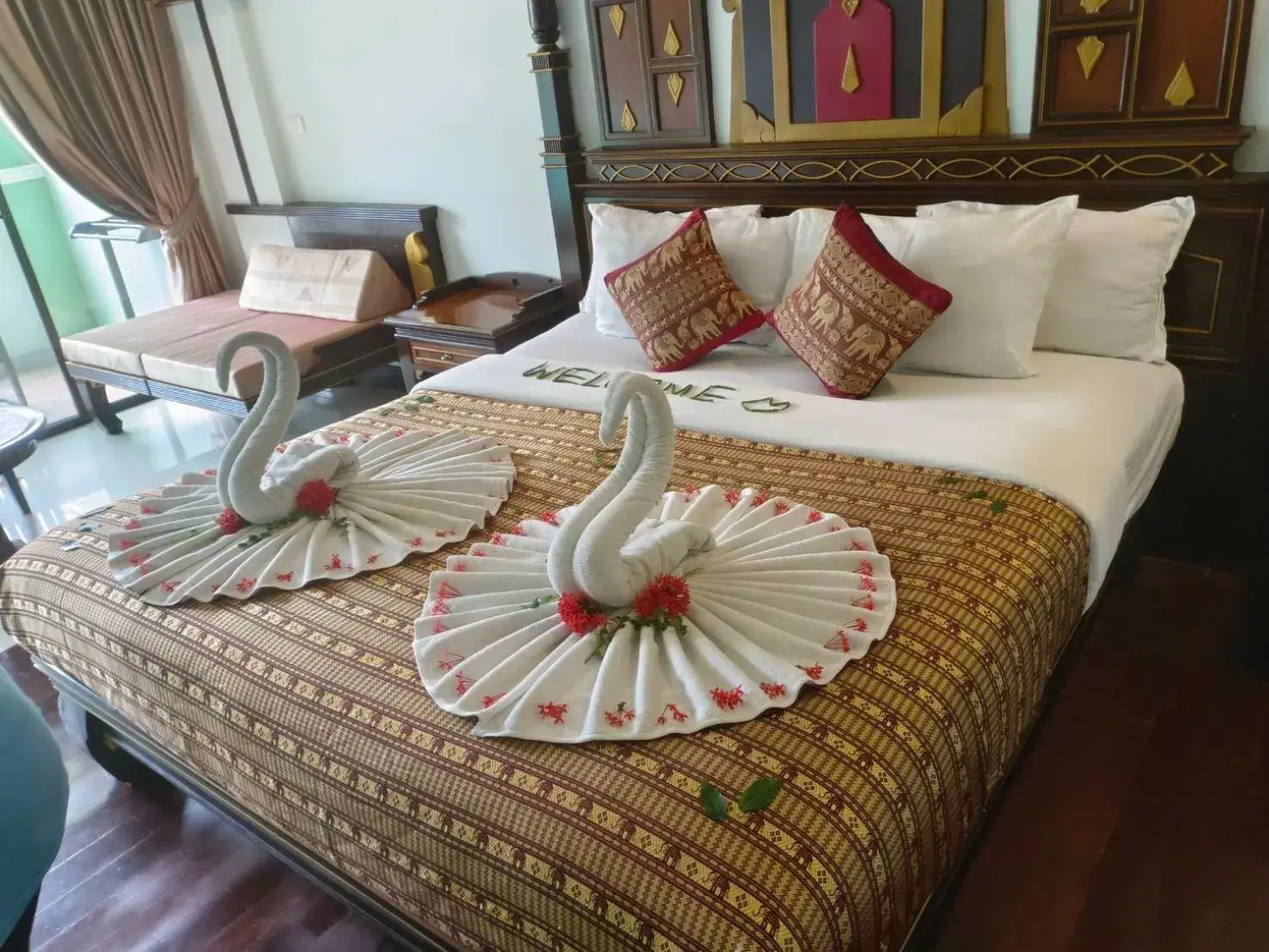 Bed in Ayodhaya Palace Beach Resort - SHA Plus certified Bed in Ayodhaya Palace Beach Resort - SHA Plus certified