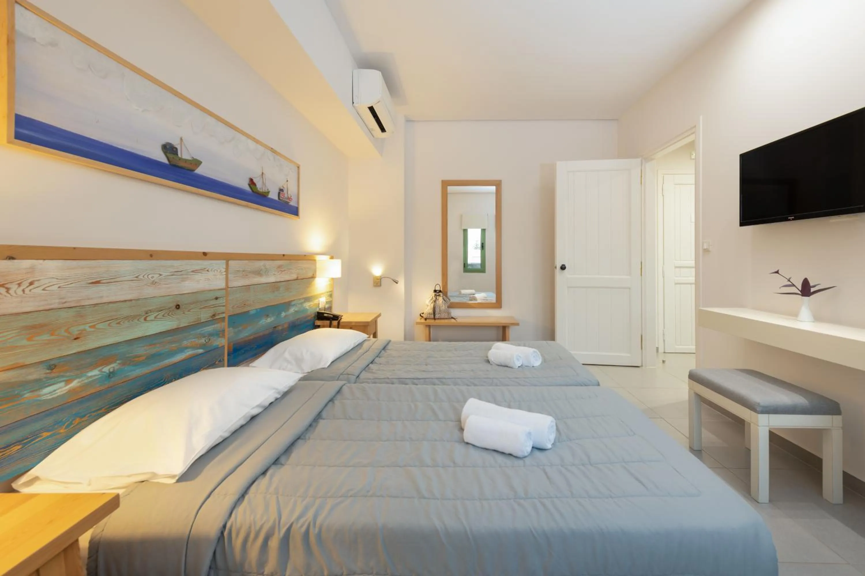Bedroom, Bed in Erato Beach Hotel Adults Only by Smile Hotels