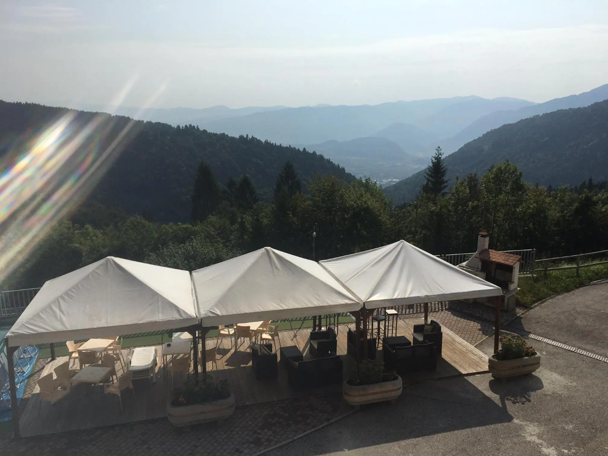 Balcony/Terrace in Albergo Croce d'Aune
