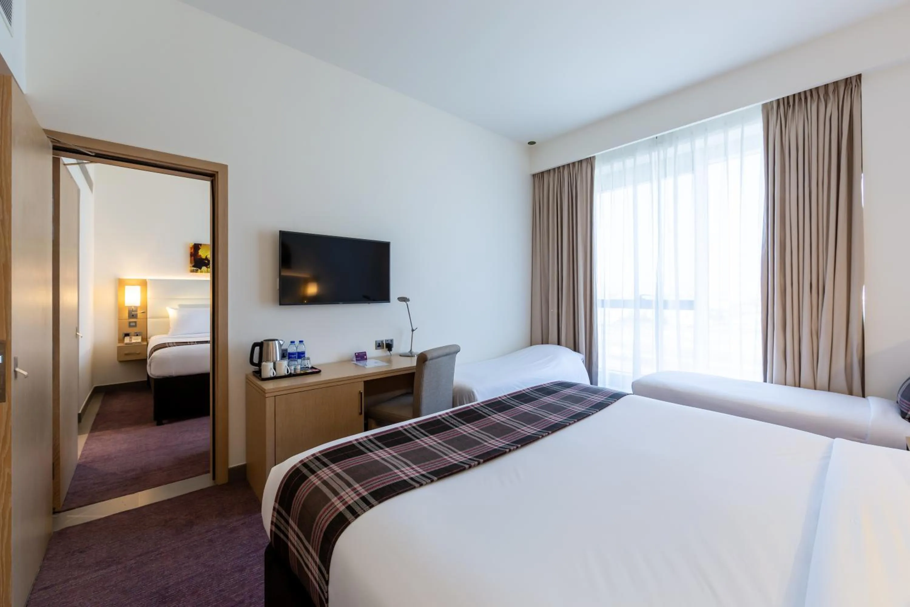 Bed in Premier Inn Dubai Dragon Mart