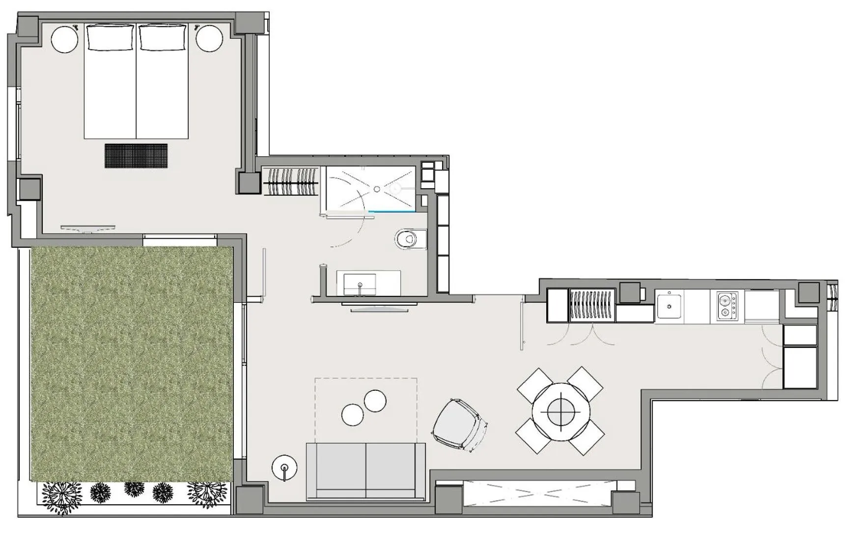 Floor plan in Voghe Premium Flats