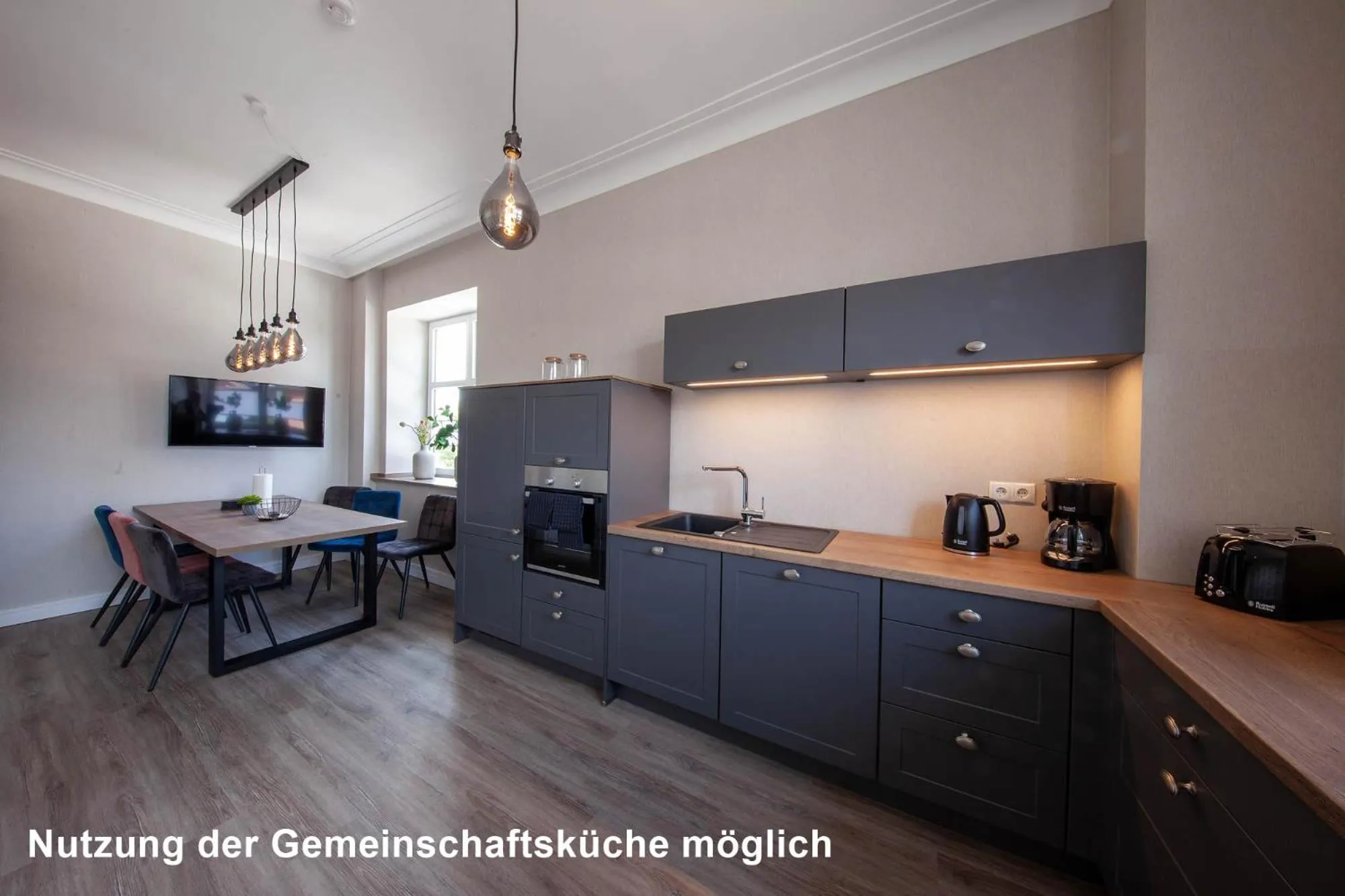 Communal kitchen in Hotel Altes Amtshaus