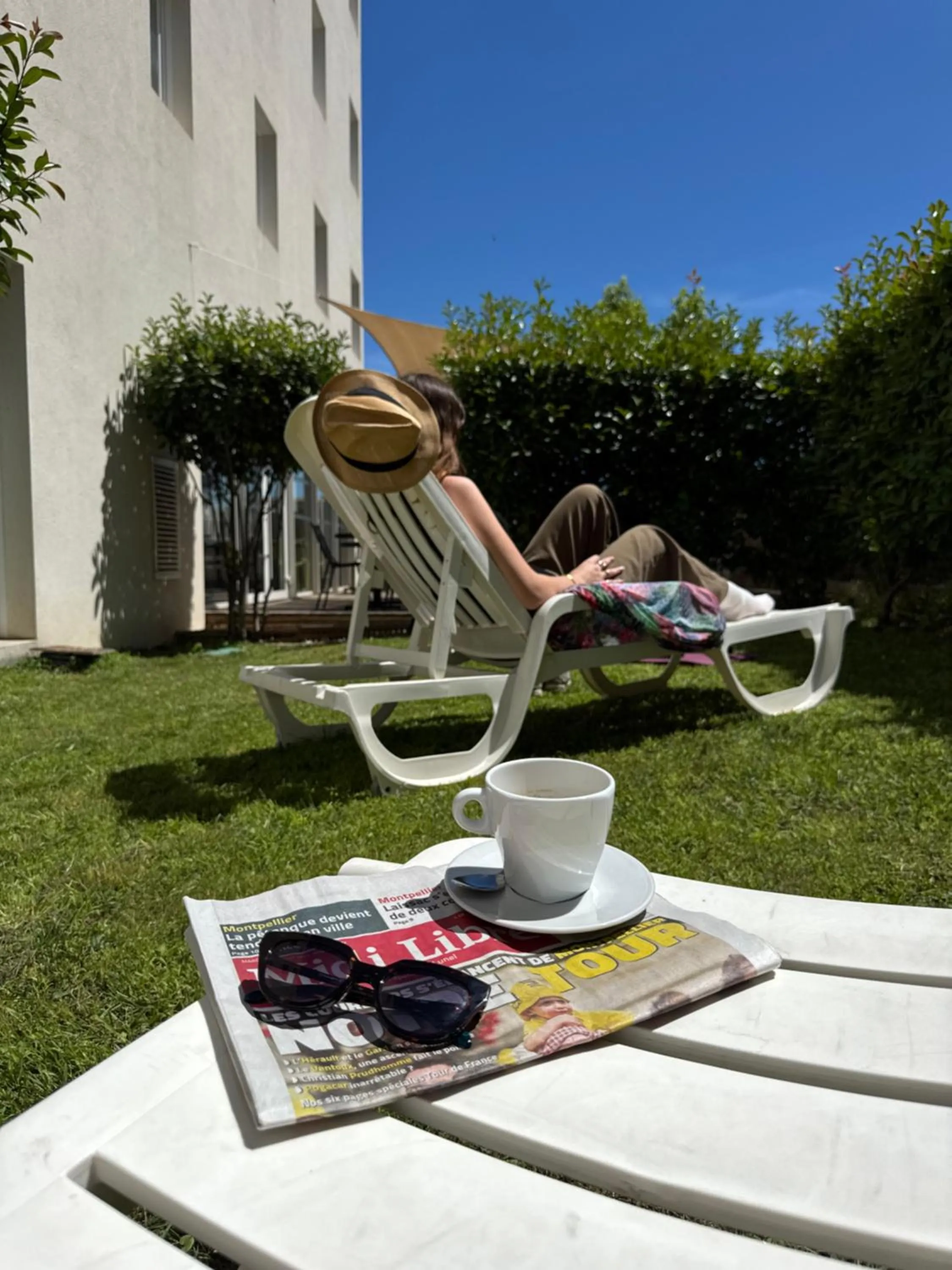 Patio in Ibis Budget Montpellier Nord Euromédecine