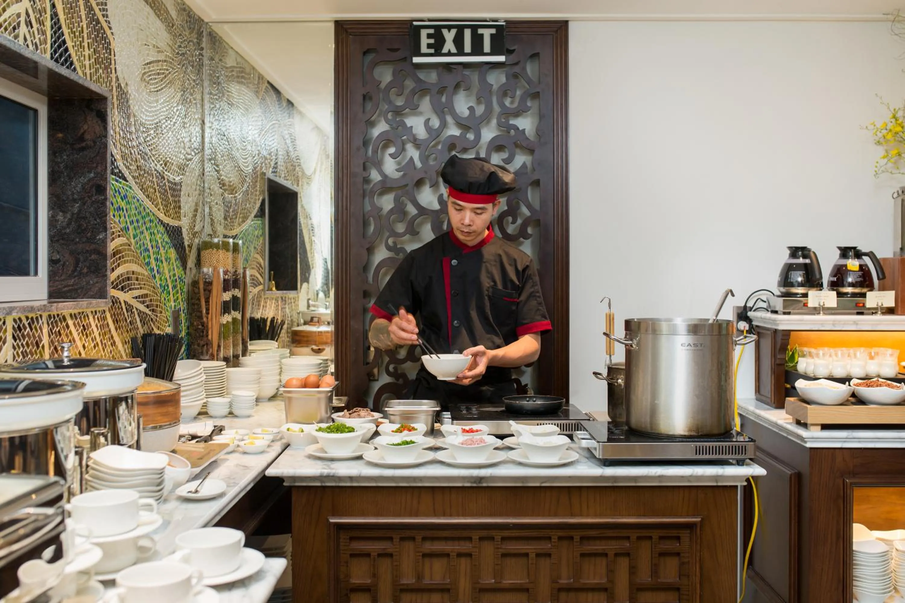 Buffet breakfast in The Q Hotel