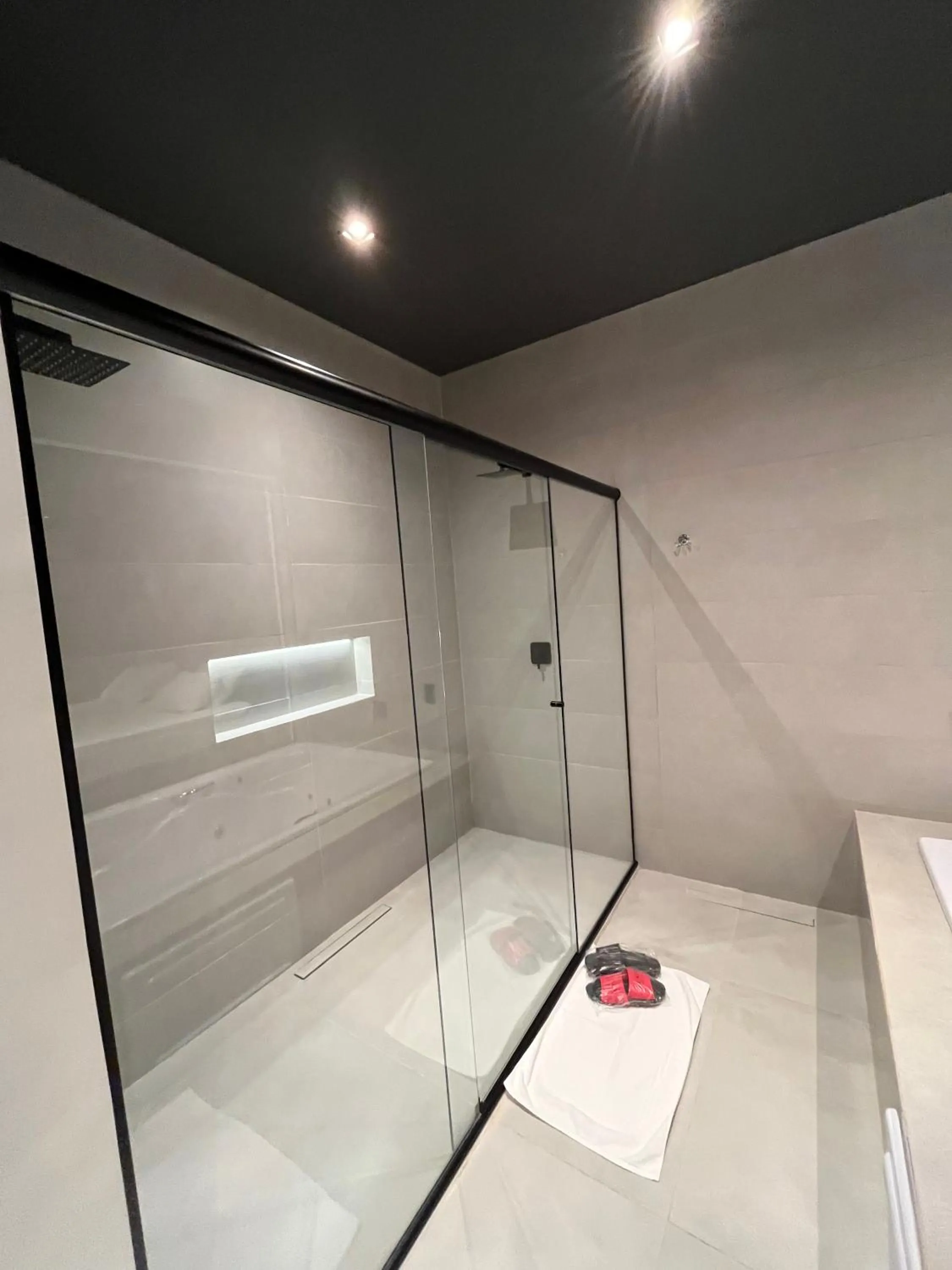 Shower in Plaza Motel