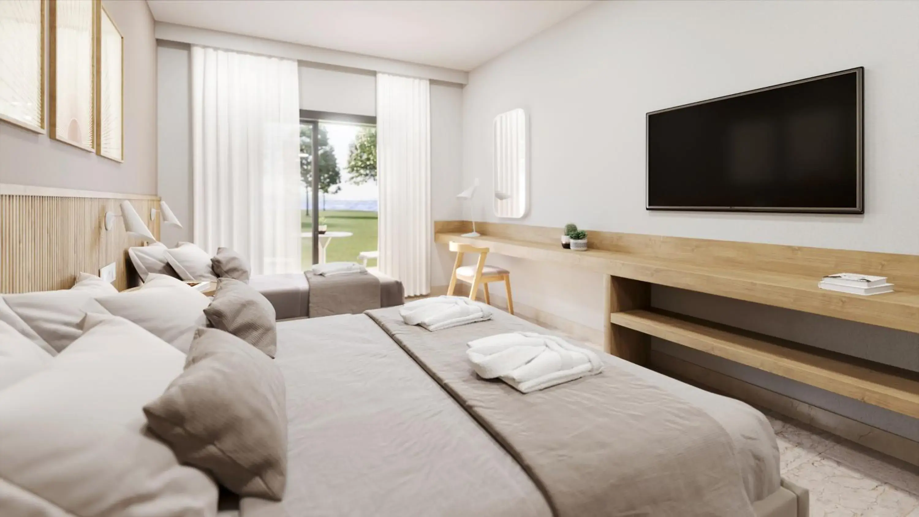 Photo of the whole room, Bed in Roda Beach Resort & Spa Photo of the whole room, Bed in Roda Beach Resort & Spa