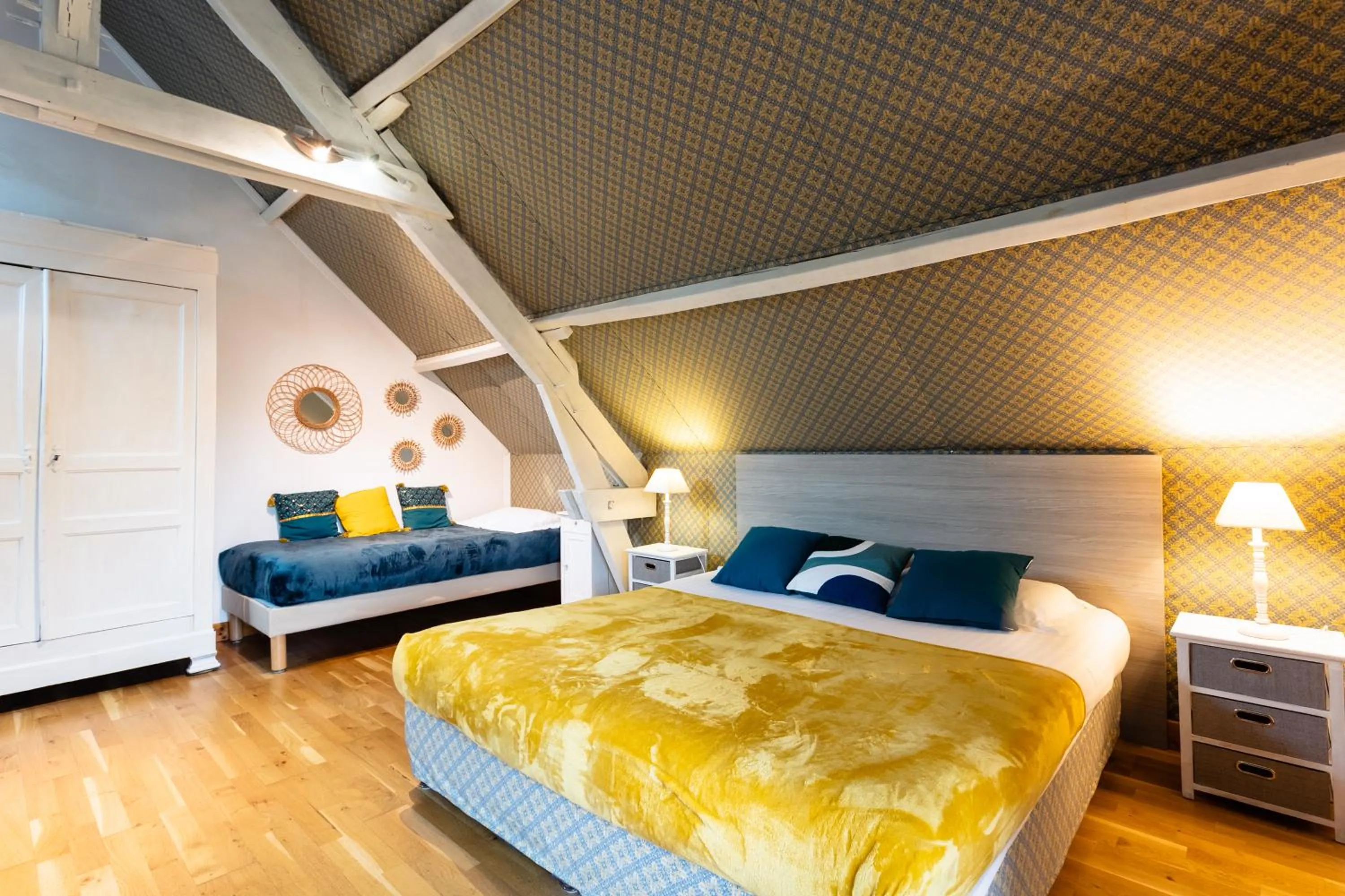 Photo of the whole room, Bed in Hôtel de la Ferme Lamy