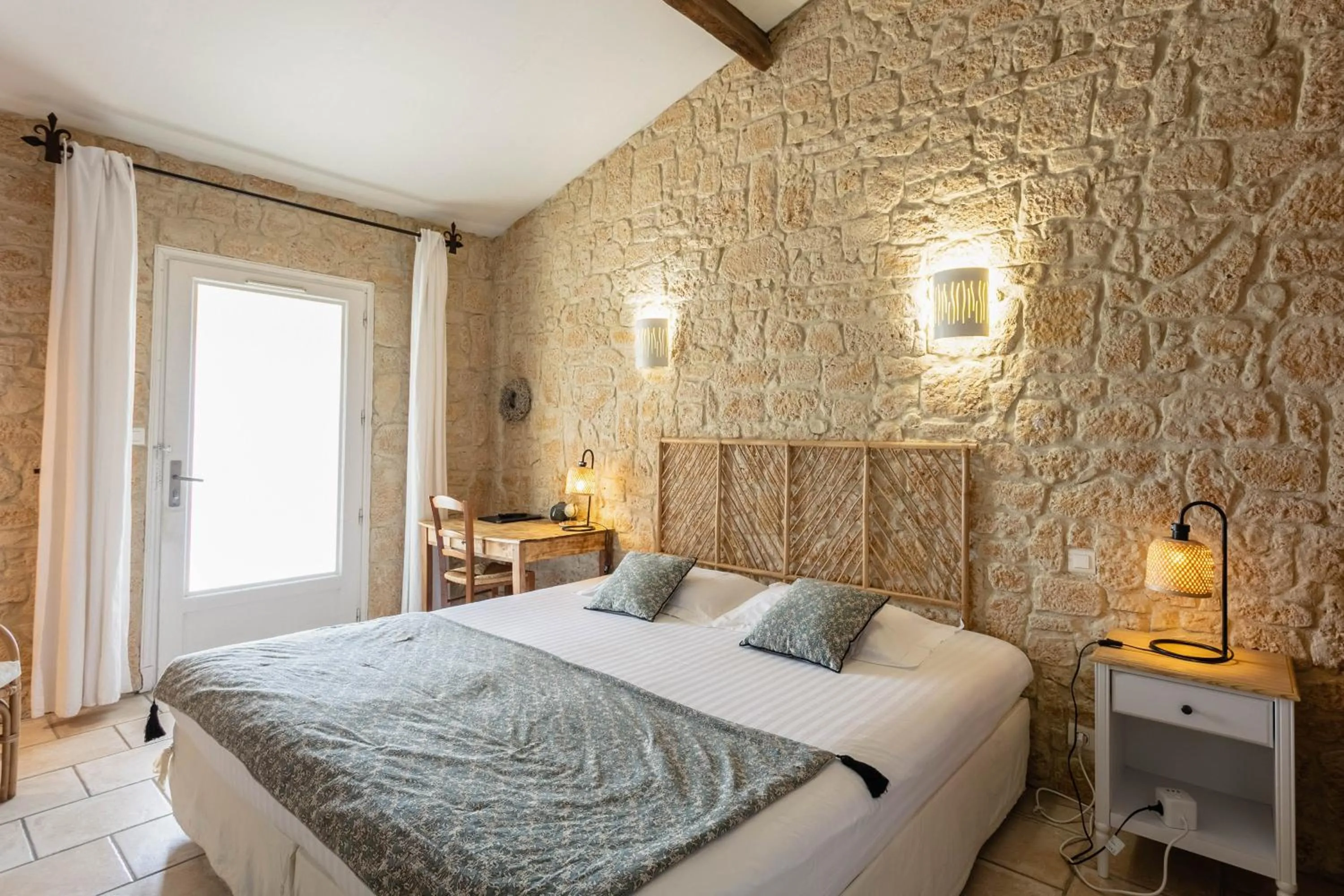 Photo of the whole room, Bed in Hôtel de la Ferme Lamy