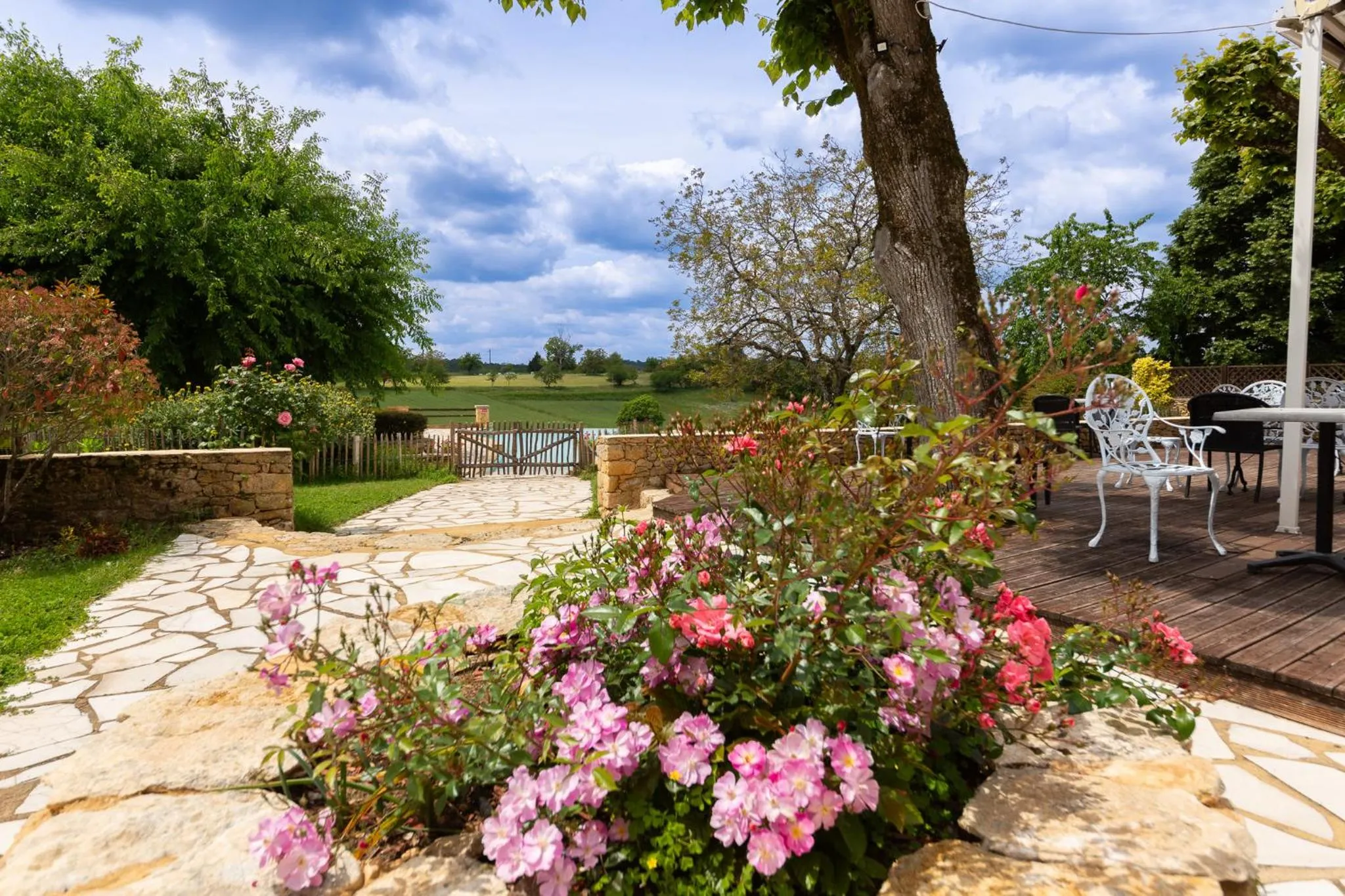 Garden in Hôtel de la Ferme Lamy