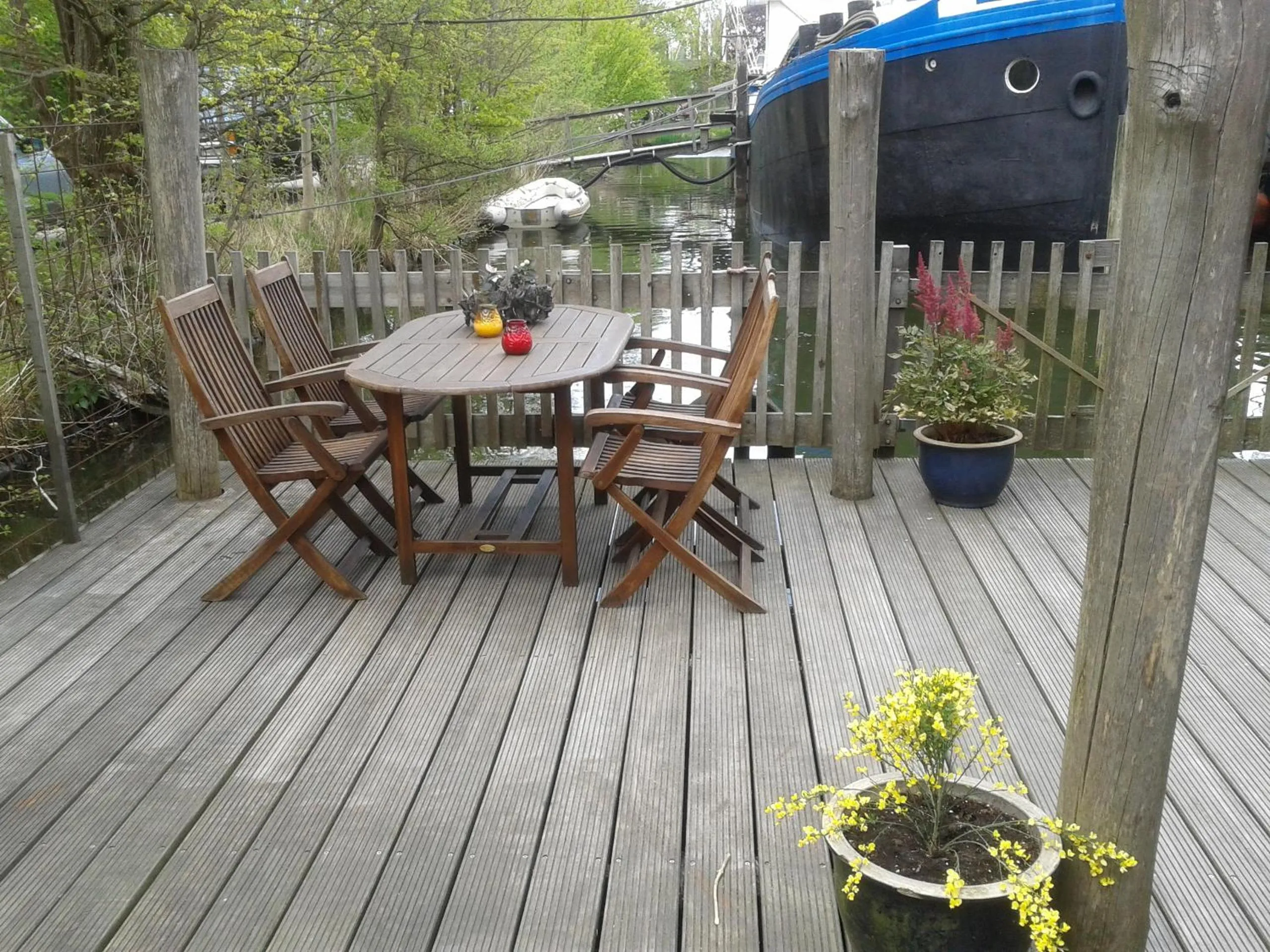Balcony/Terrace in Houseboat Vliegenbos
