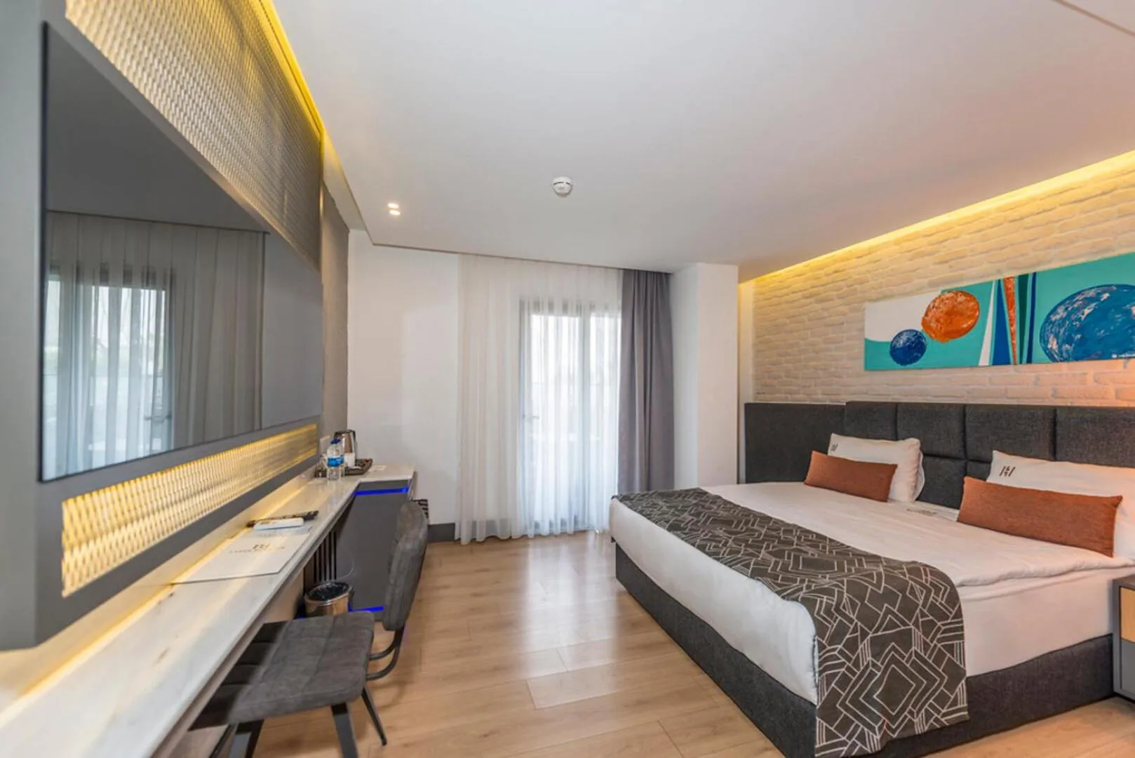 Bed in Laren Sea Side Hotel Spa