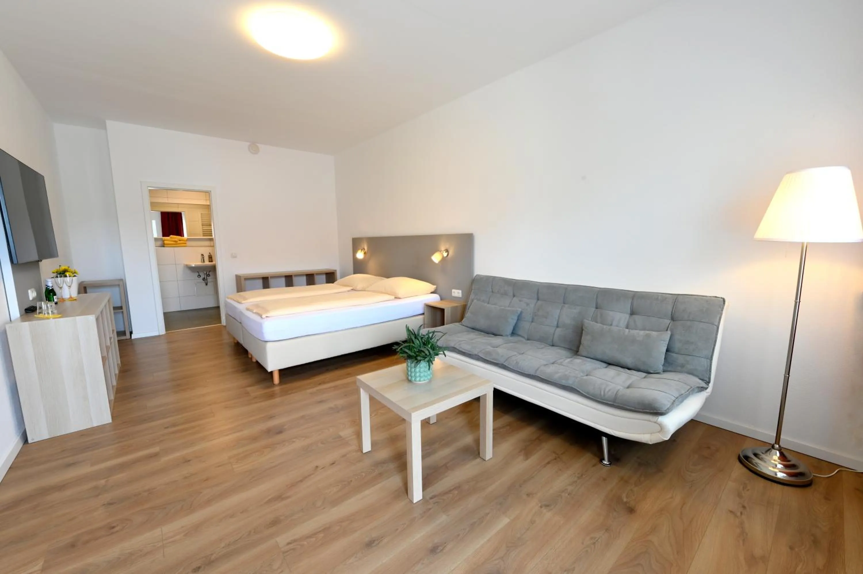 Bed in Hotel Garni Pension Gambrinus