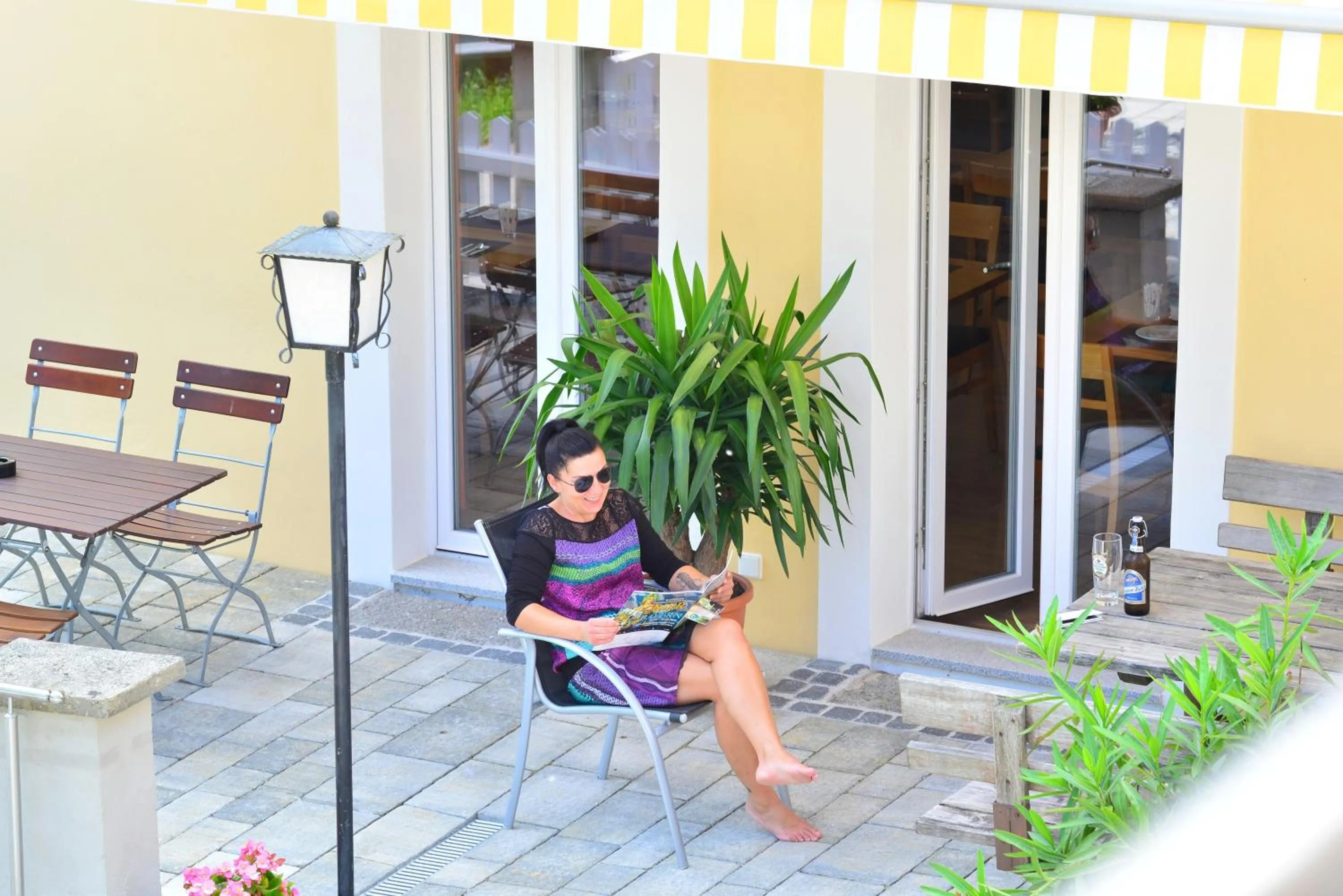 Patio in Hotel Garni Pension Gambrinus