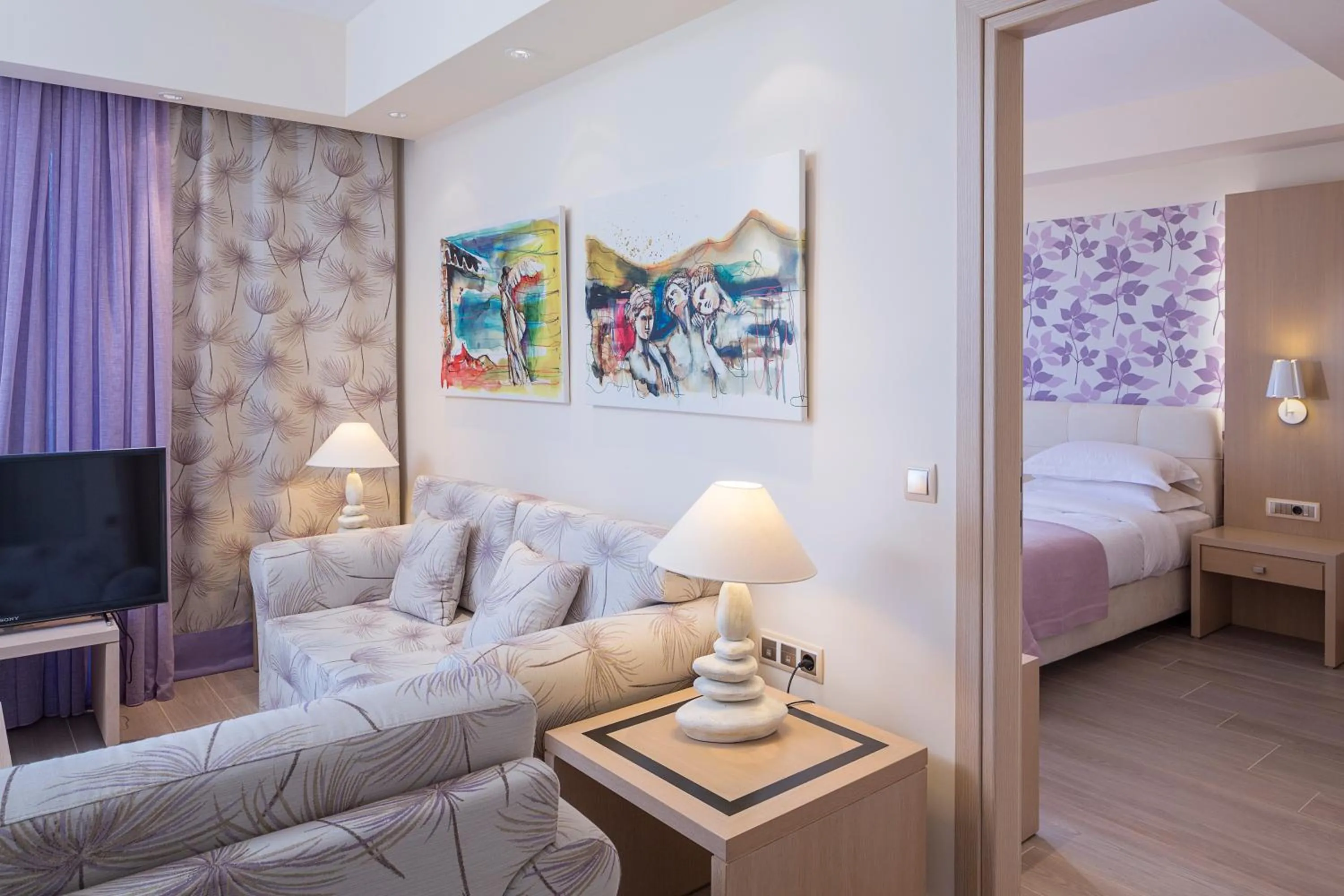 Bed in Princess Kyniska Suites