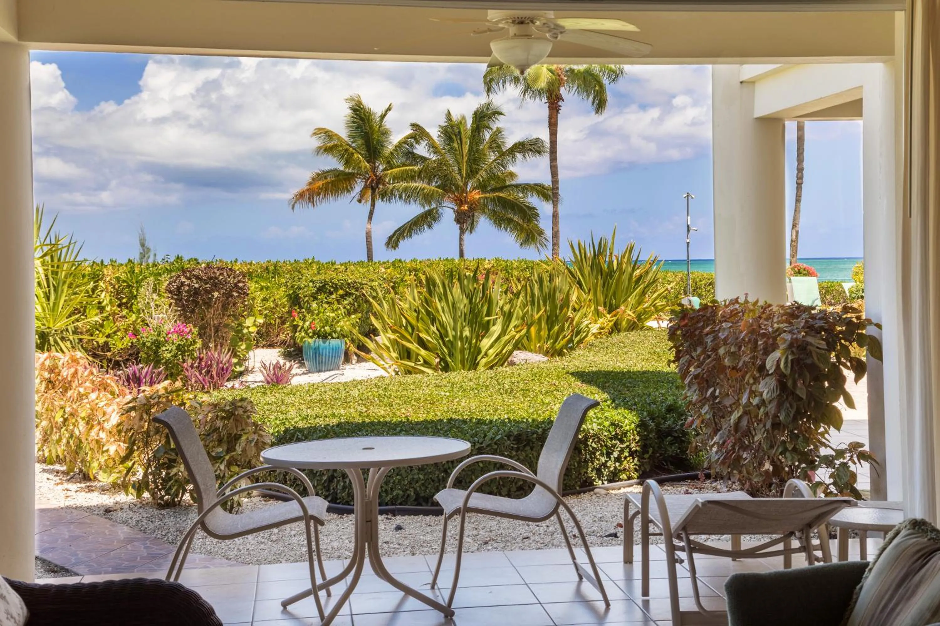 Patio in Coral Gardens on Grace Bay